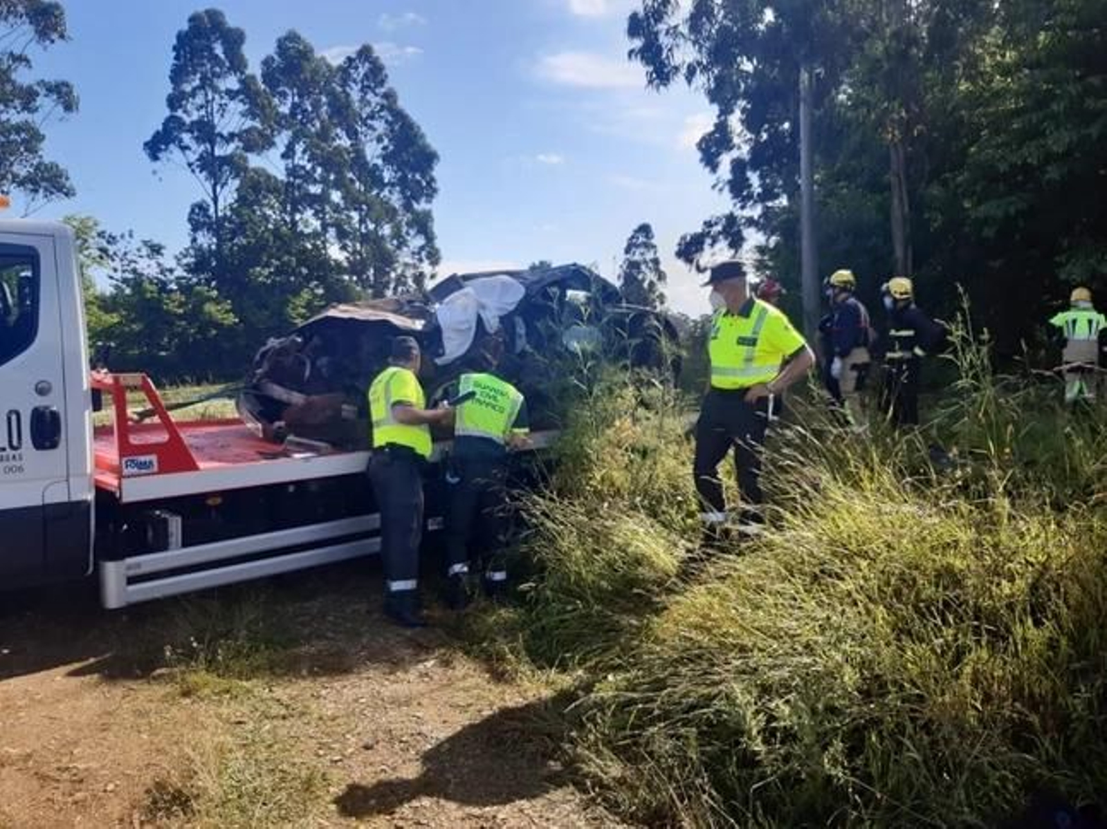 El accidente de tráfico. Foto: EP