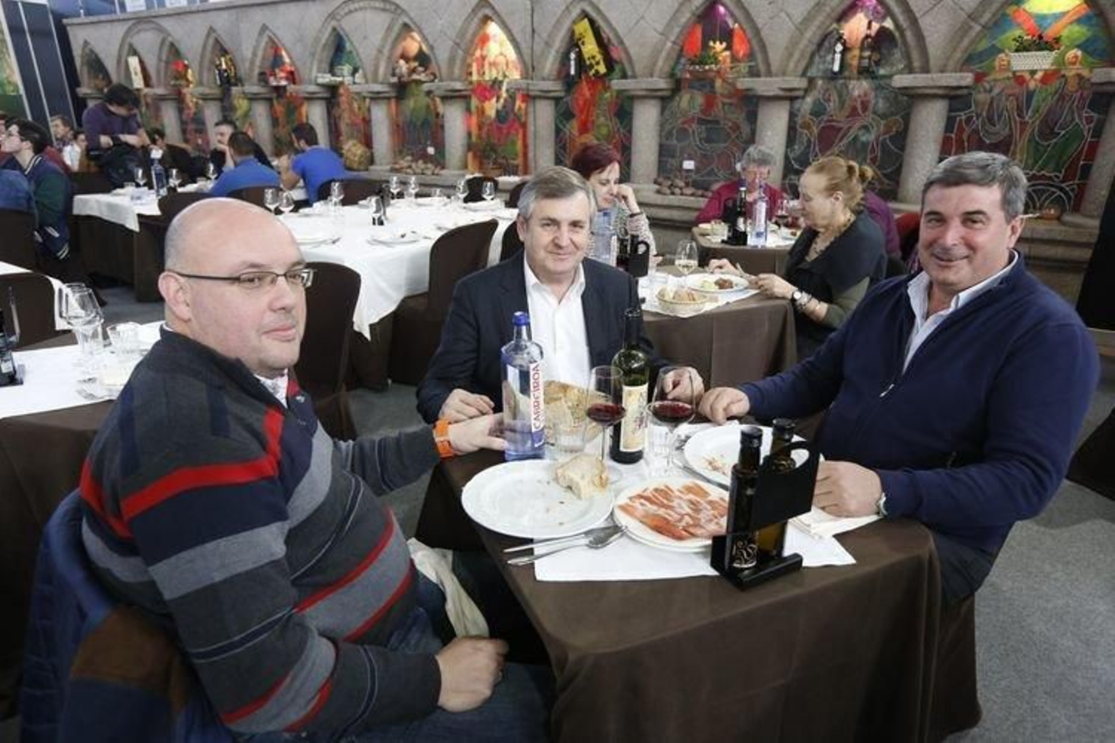 Ourense. 06-03-15. Local. Xantar.
Carlos, Jose Manuel, Manolo. inorde
Foto: Xesús Fariñas