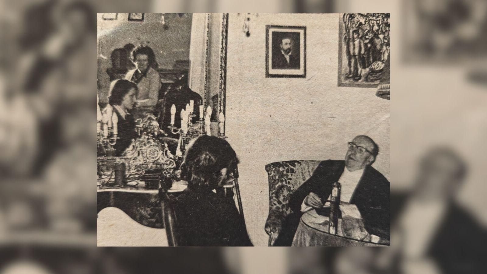 Maribel Outeiriño y don Ramón Otero Pedrayo.