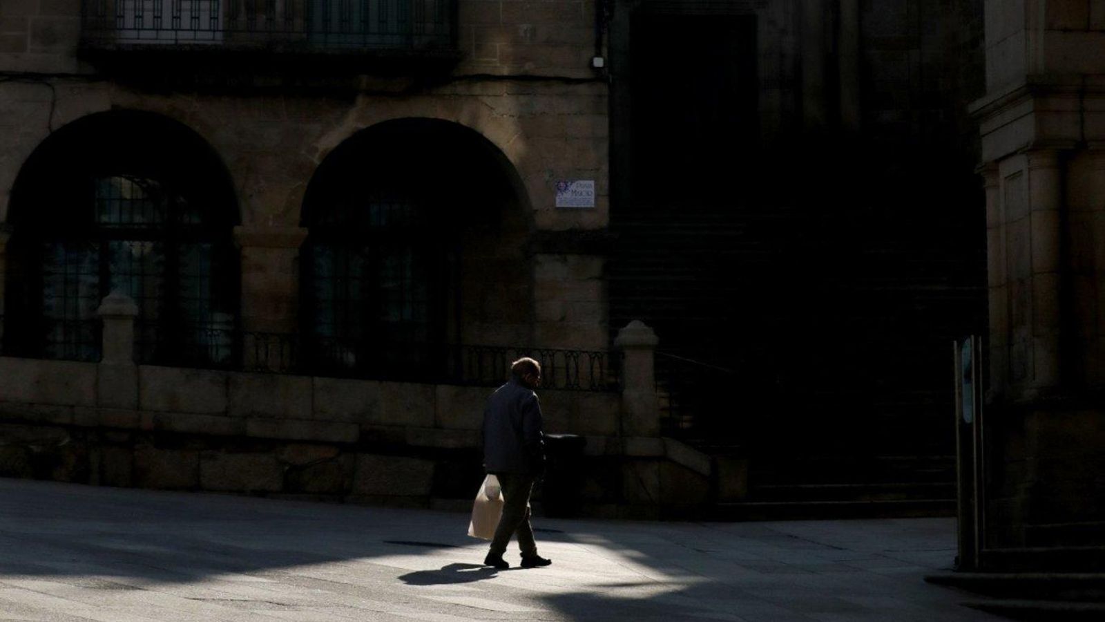 Calles vacías en Ourense.