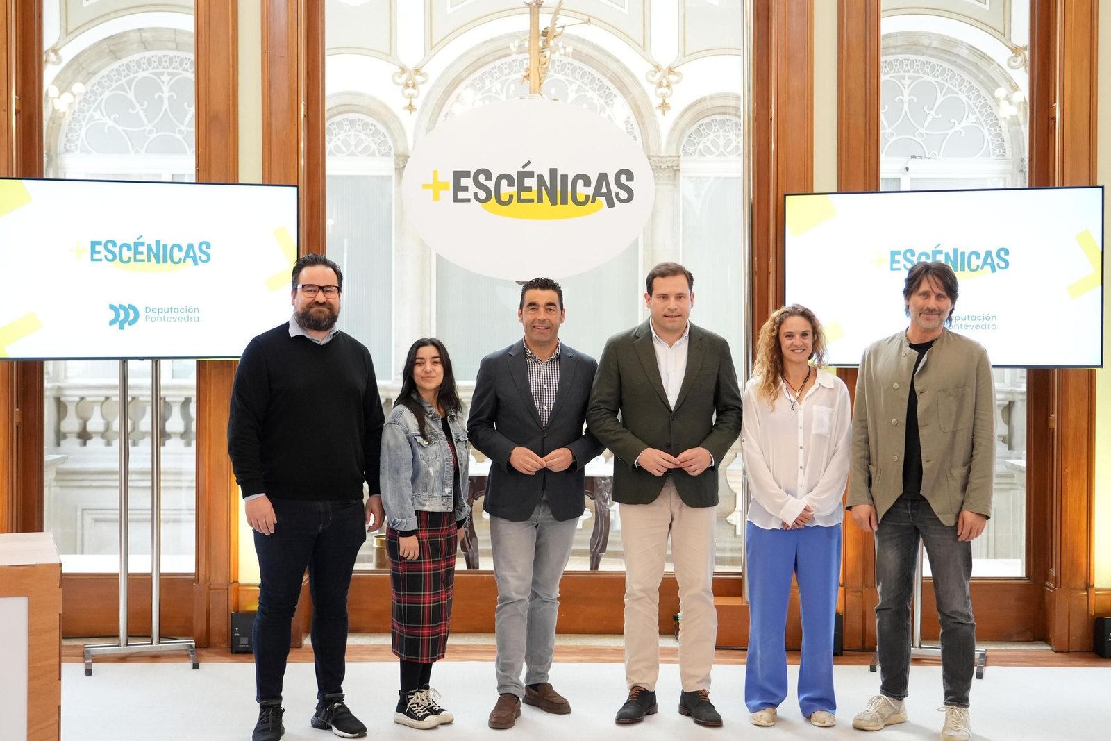 Luis López e Jorge Cubela na presentación de +Escénicas.