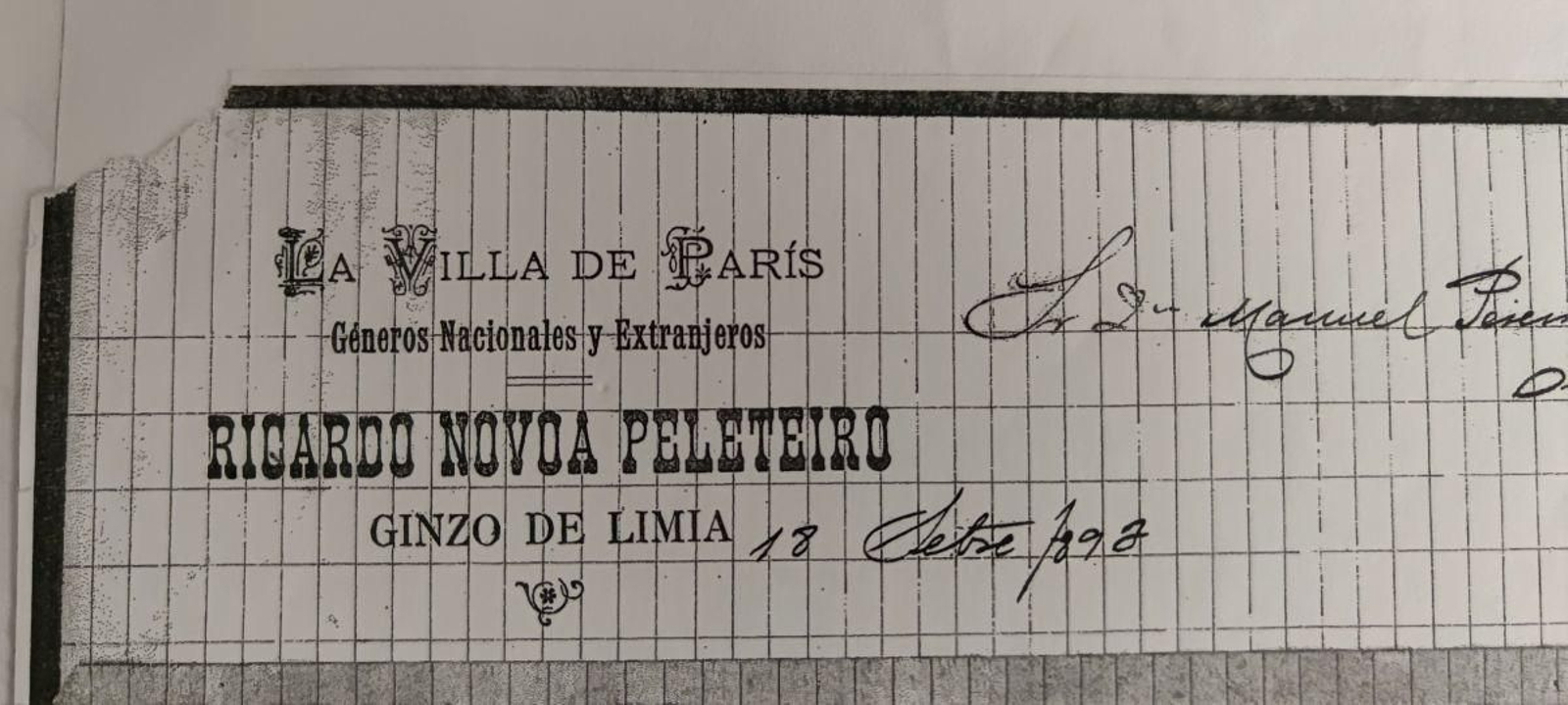 En 1896 había estas exquisiteces en Xinzo.