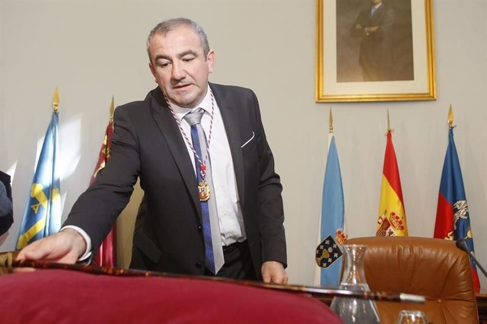 El socialista Darío Campos tras ser nombrado nuevo presidente de la Diputación de Lugo.