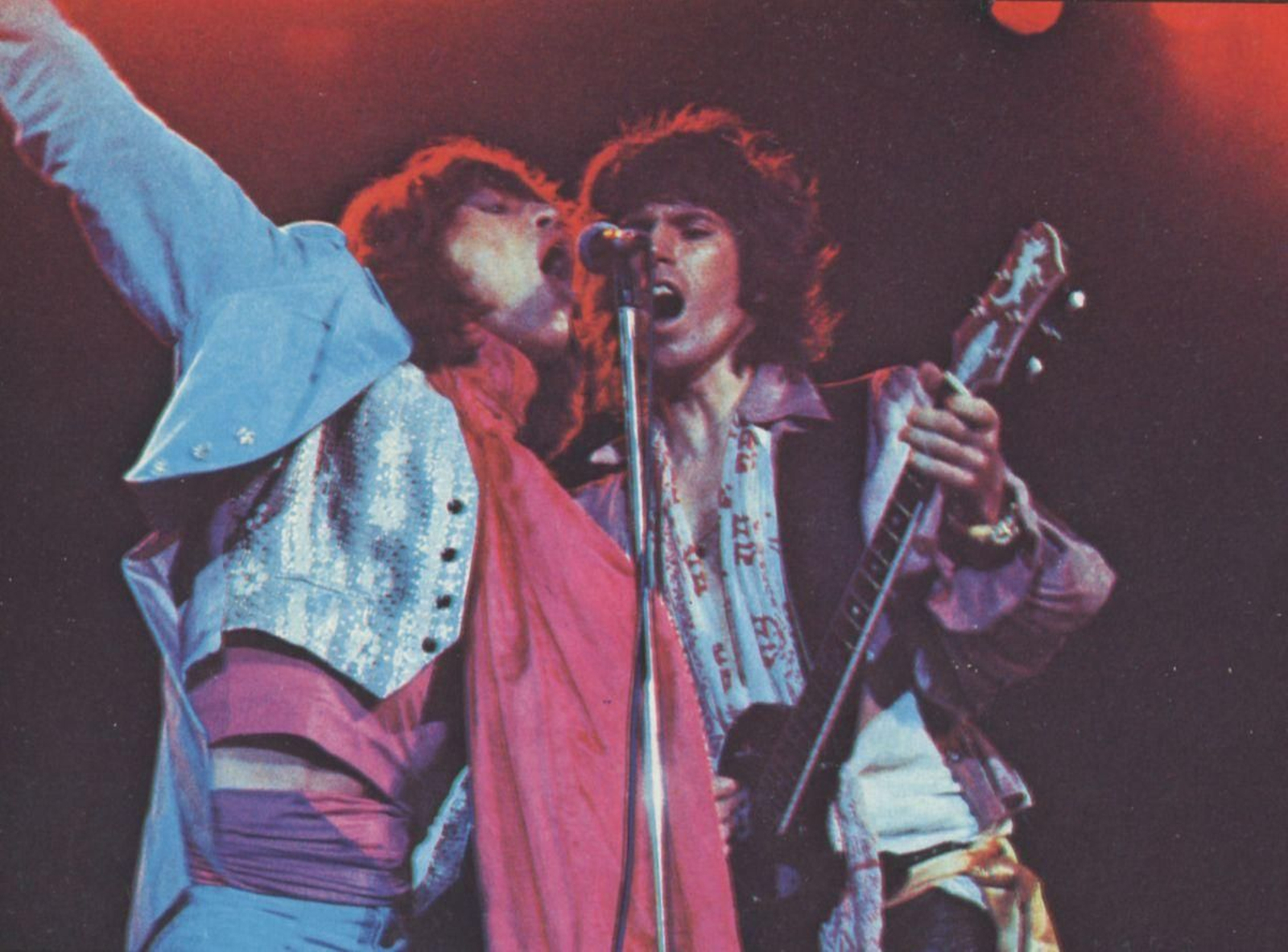 Mick Jagger y Keith Richards, en el concierto de Barcelona en junio de 1976.