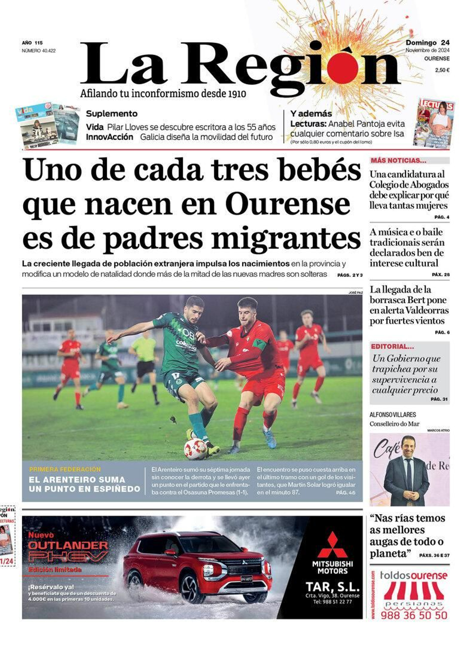 La portada de La Región