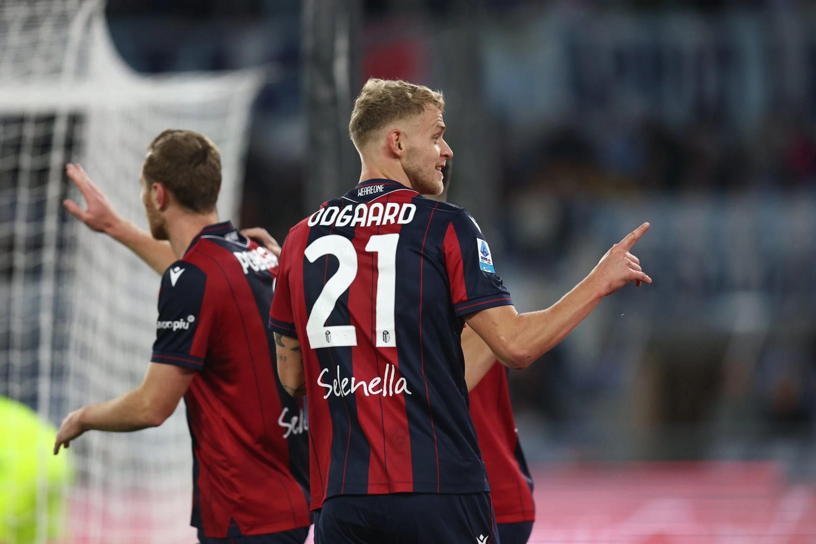 El centrocampista danés Odgaard fue el autor del gol del Bolonia el pasado domingo en Roma.