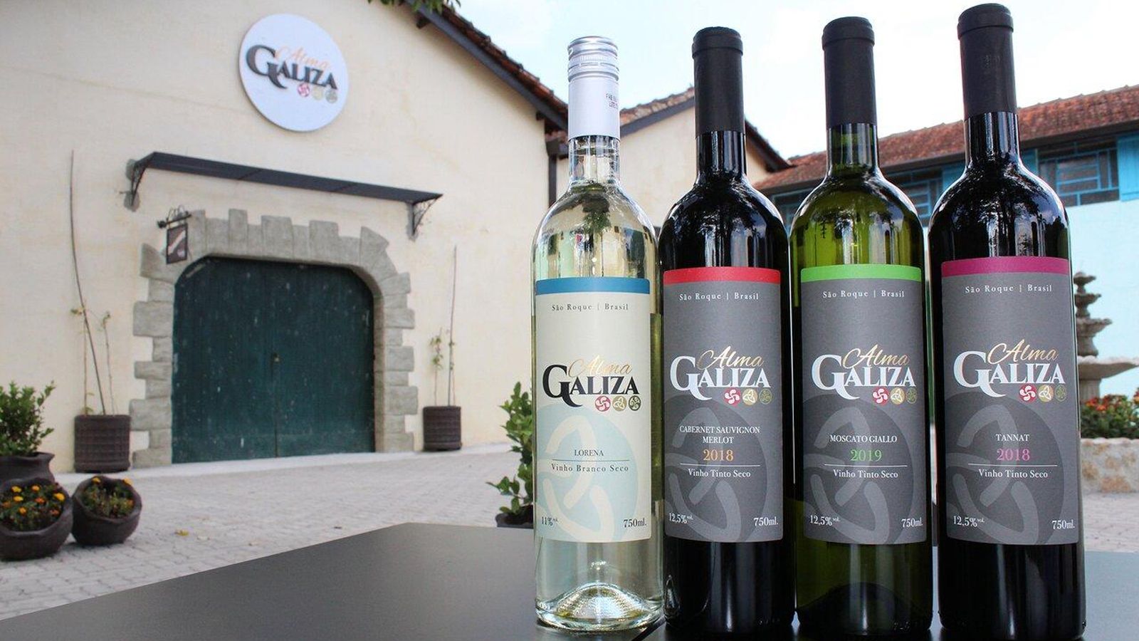 Algunos de los vinos que comercializan en Alma Galiza