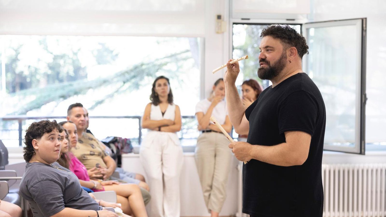 Impartiendo unas de las clases