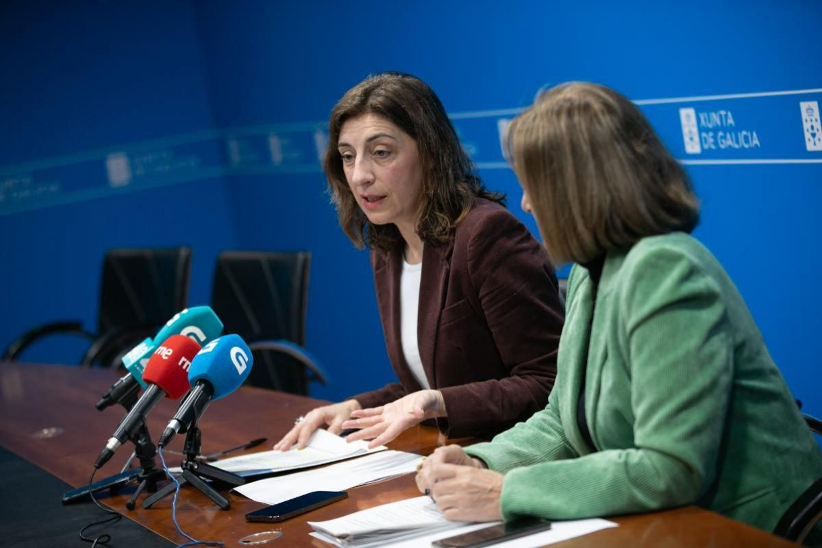 La conselleira de Medio Ambiente, Ángeles Vázquez, durante su comparecencia.