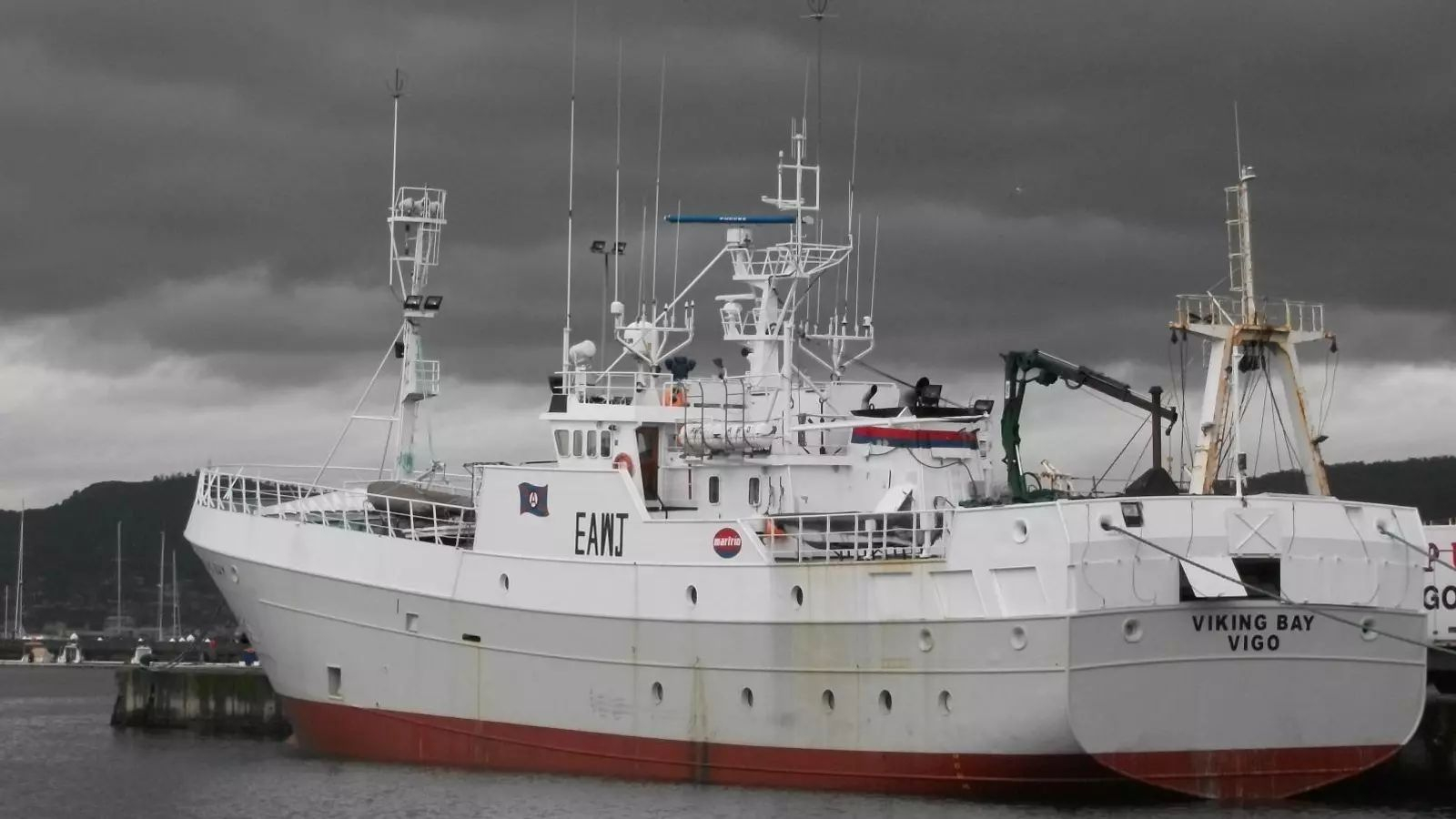 El buque 'Viking Bay', en Vigo.