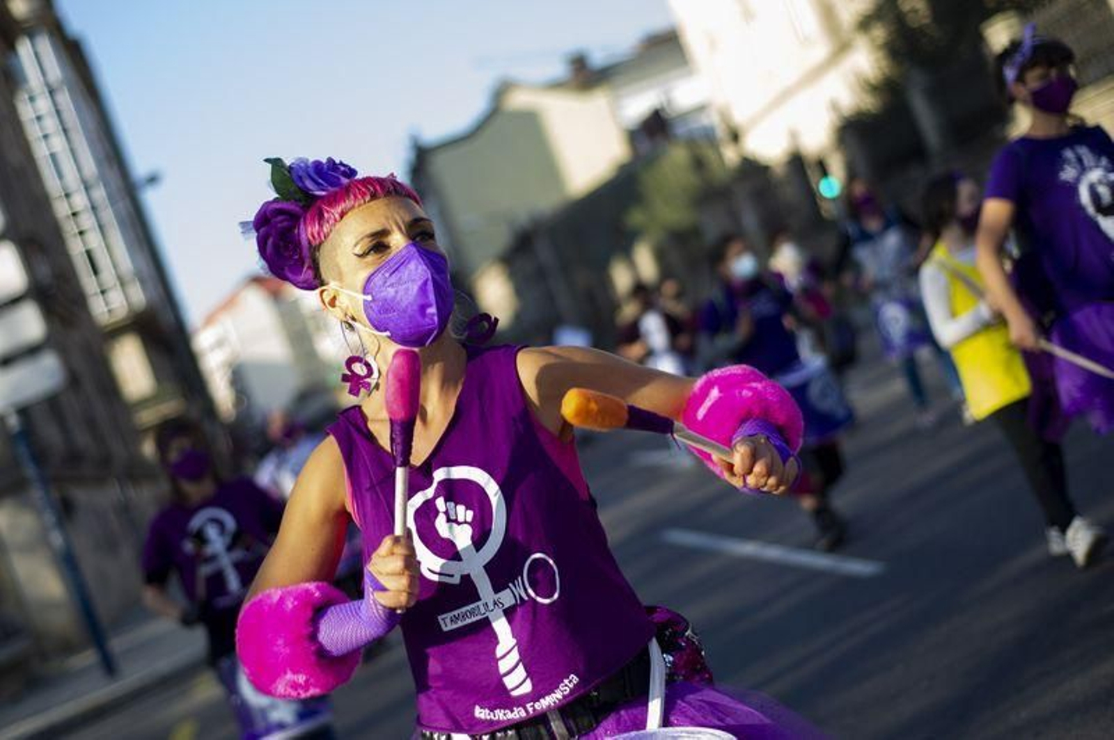 La manifestación del 8-0 recorre las calles de Ourense // FOTO: MARTIÑO PINAL