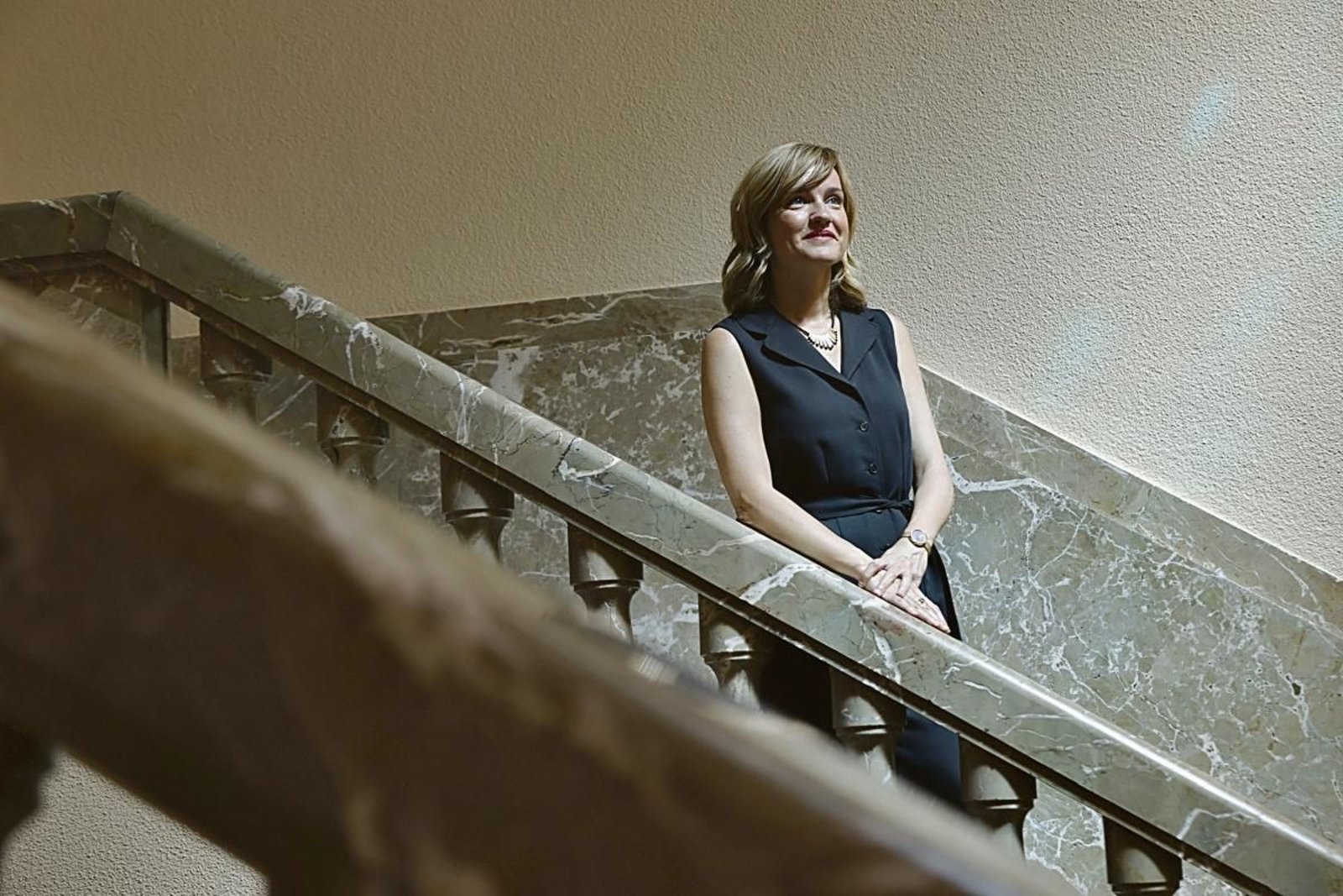 Pilar Alegría, en la sede del Ministerio de Educación.