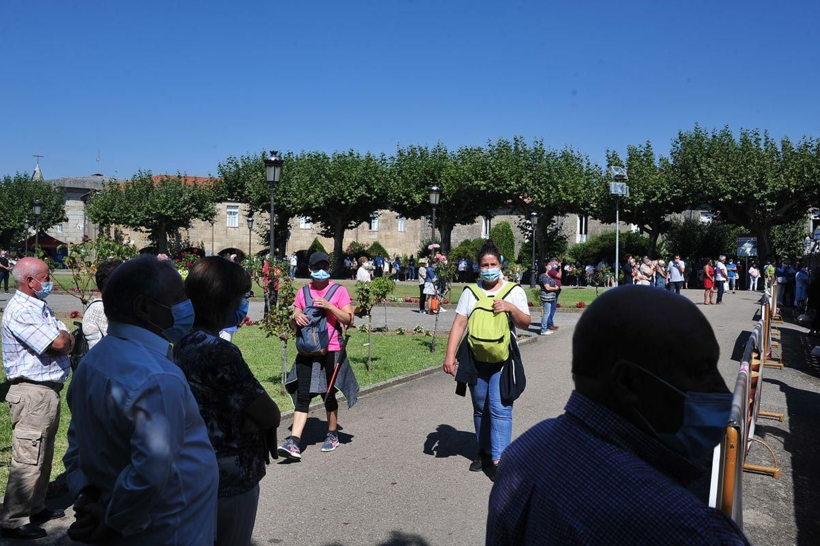 OS MILAGROS (BAÑOS DE MOLGAS) 6/09/2020.- Misa de domingo del obispo de Ourense, Leonardo Lemos. José Paz