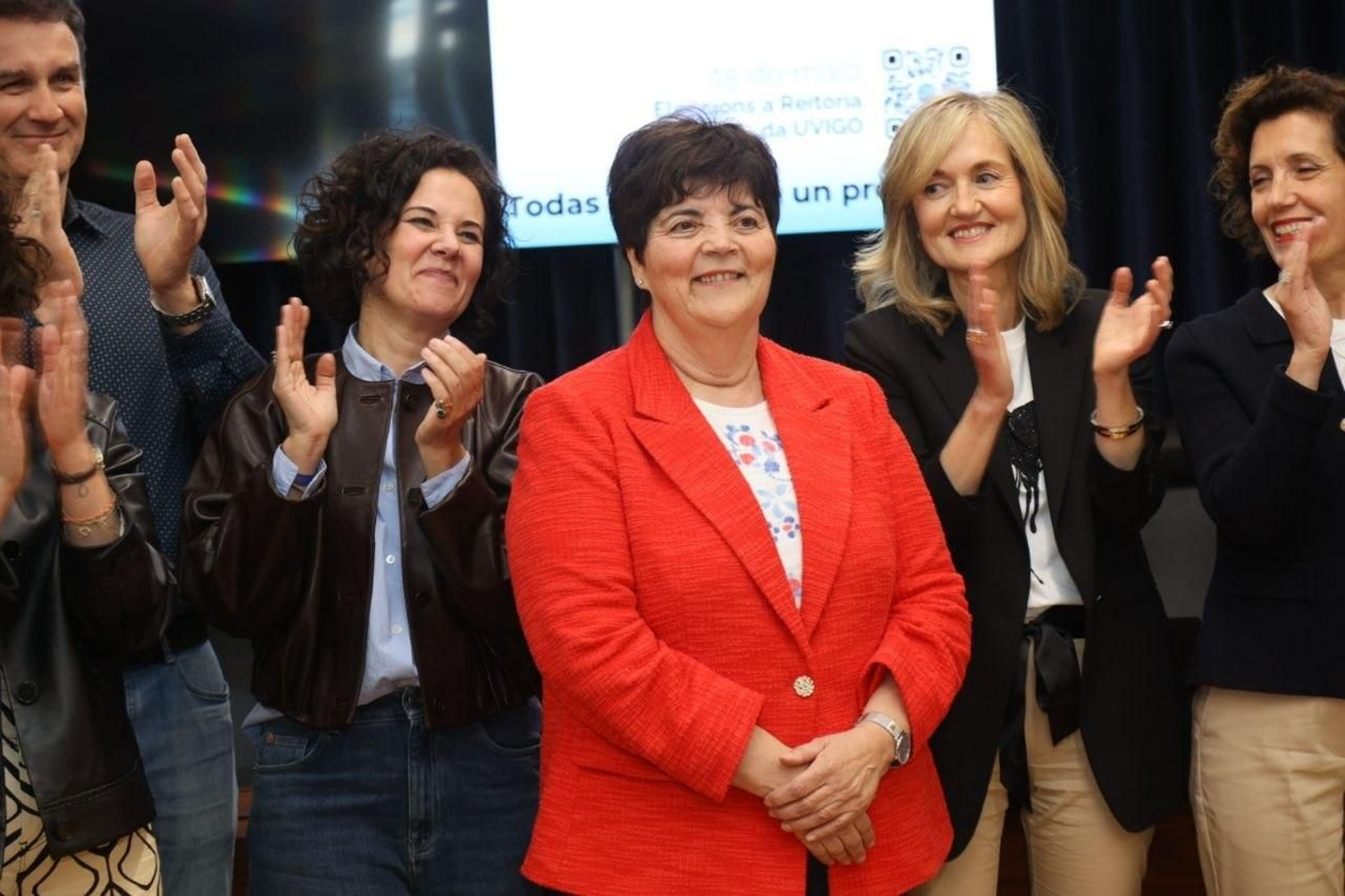 Galería | Carmen García Mateo celebra su victoria en las elecciones de la UVigo