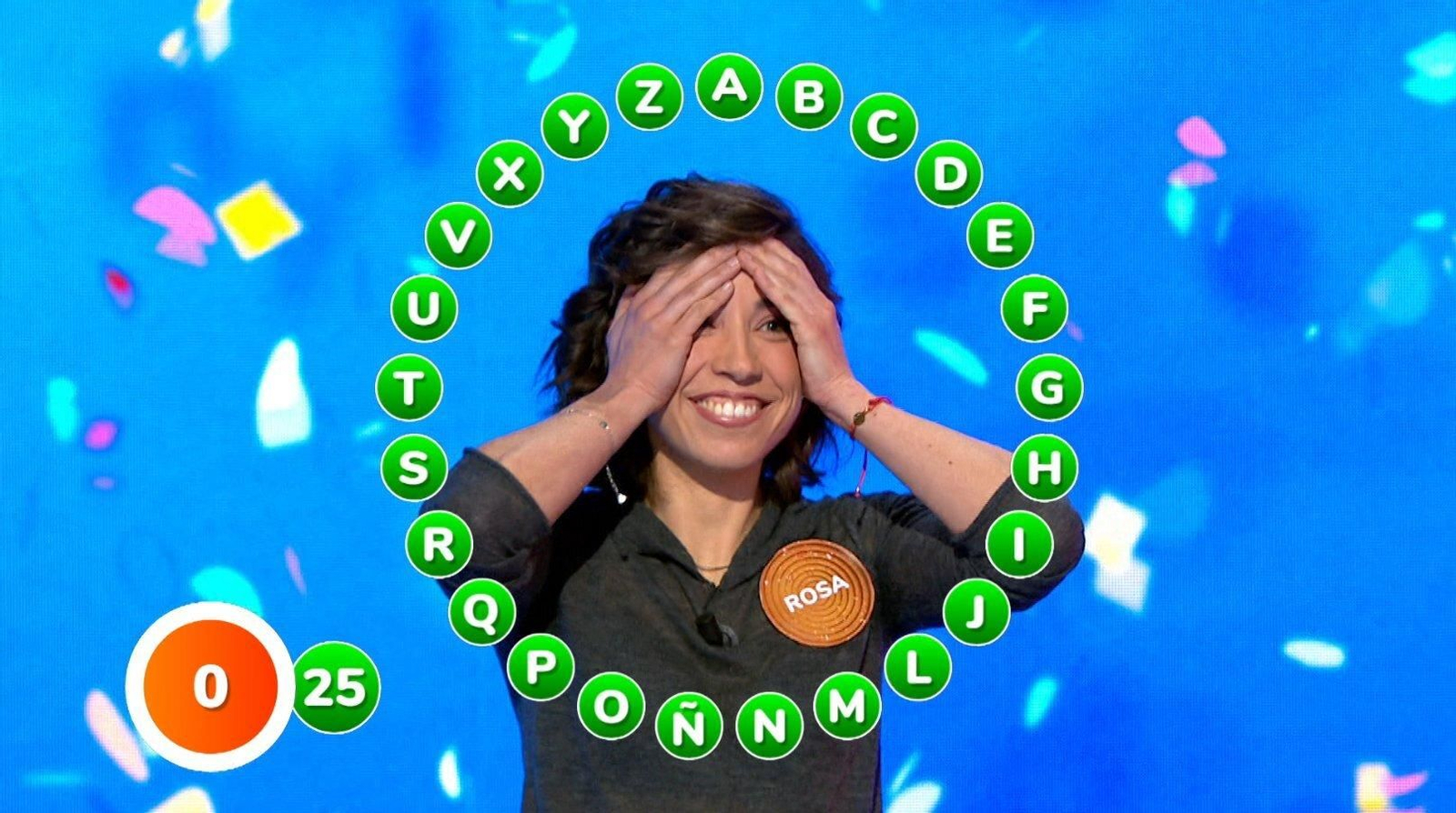 Rosa Rodríguez completó El Rosco de Pasapalabra en los últimos segundos.