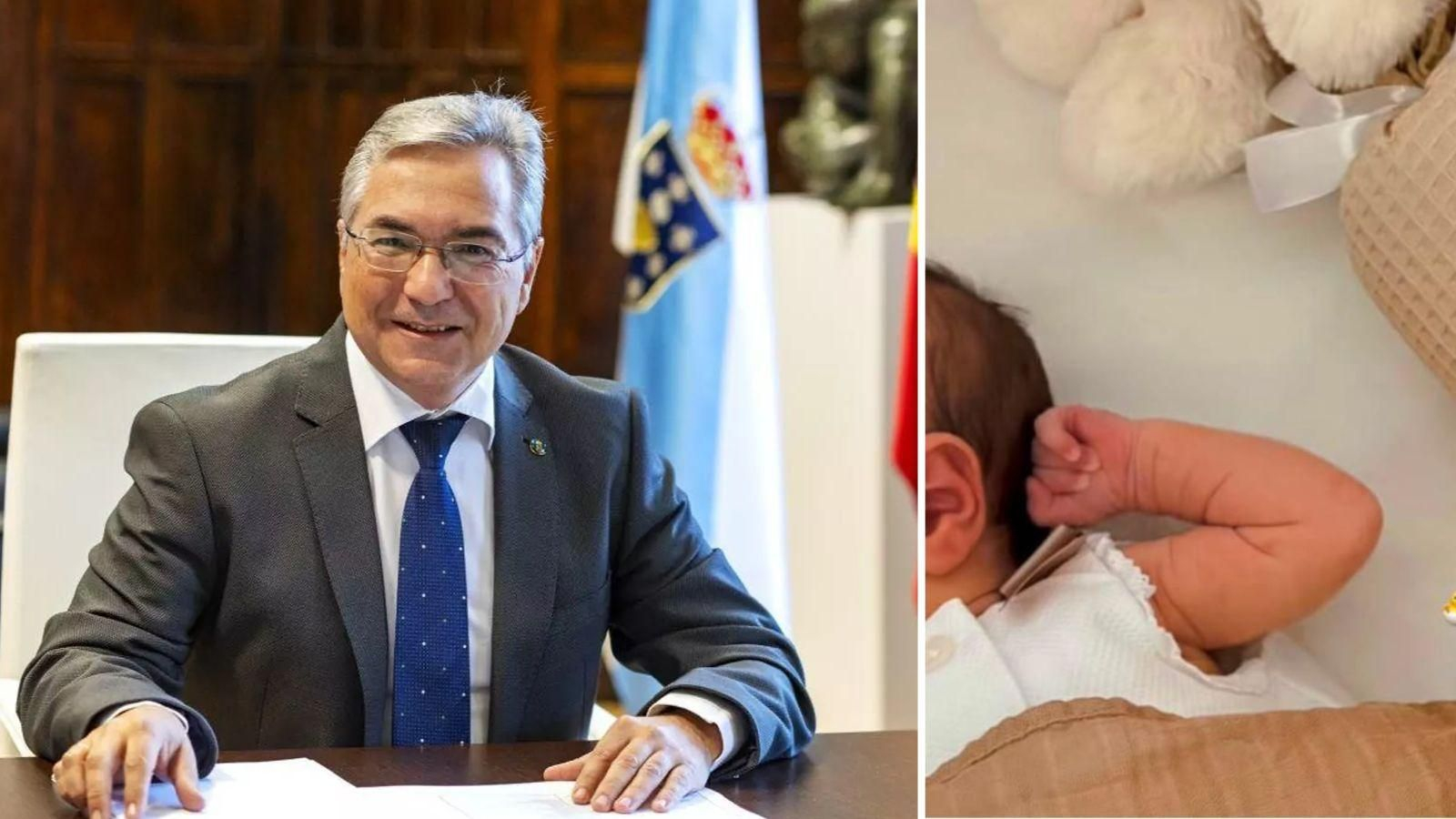 Luis Menor y la imagen publicada en sus redes de su nieta, Lara