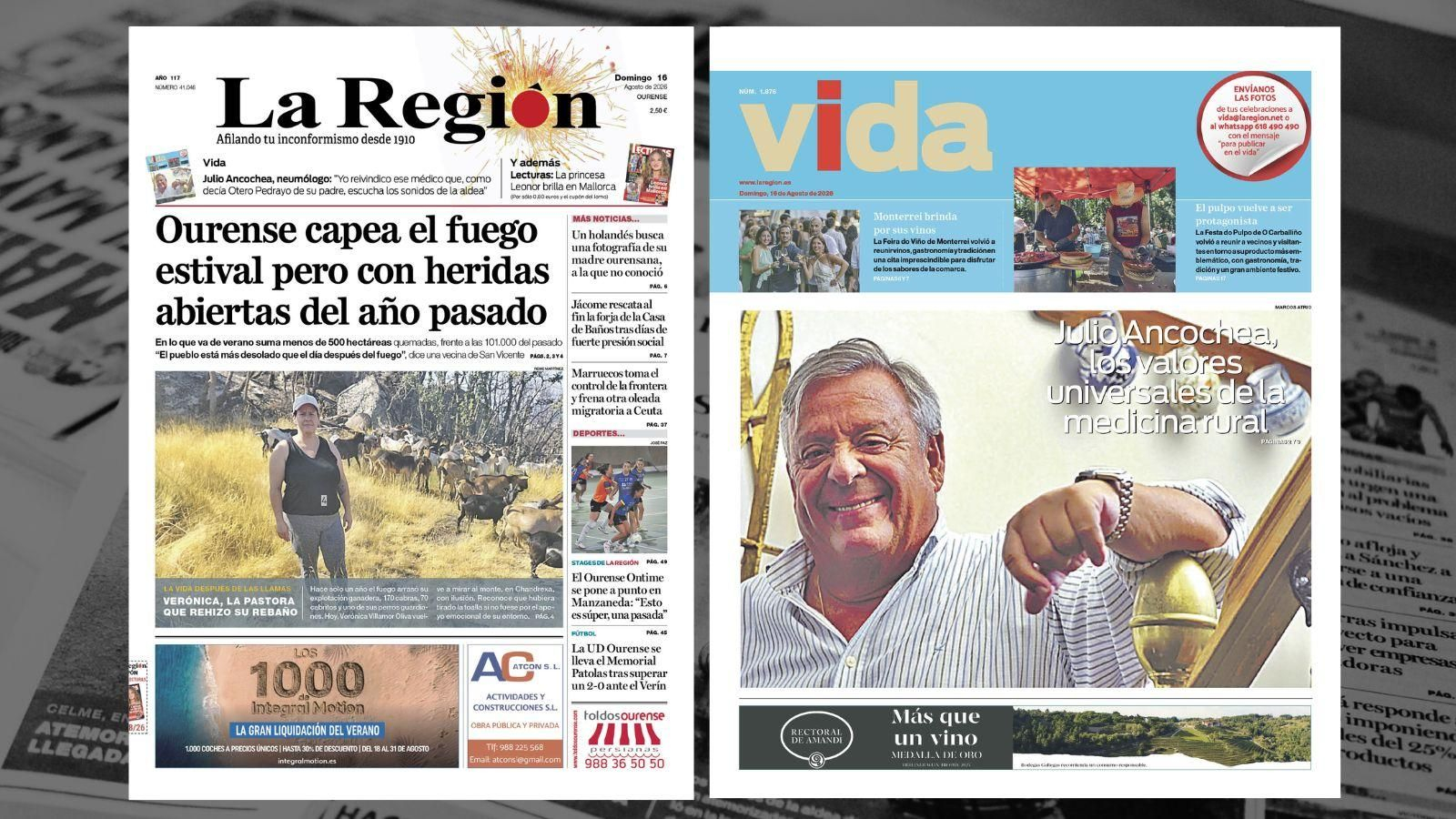 Titulares de La Región de este domingo, 16 de agosto