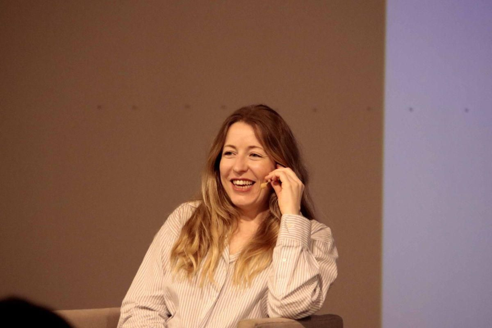 Pilar Palomero, ayer en la proyección de “Los destellos”, en el Marco.