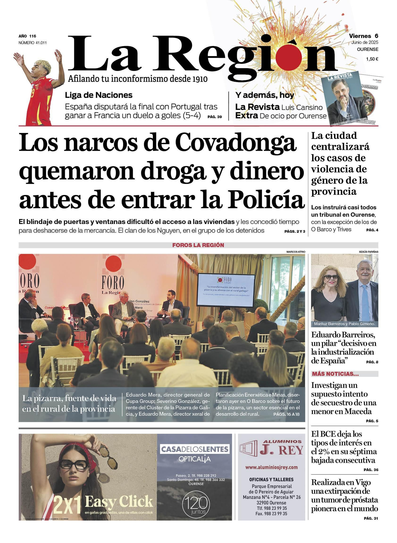 Portada del viernes 6 de junio