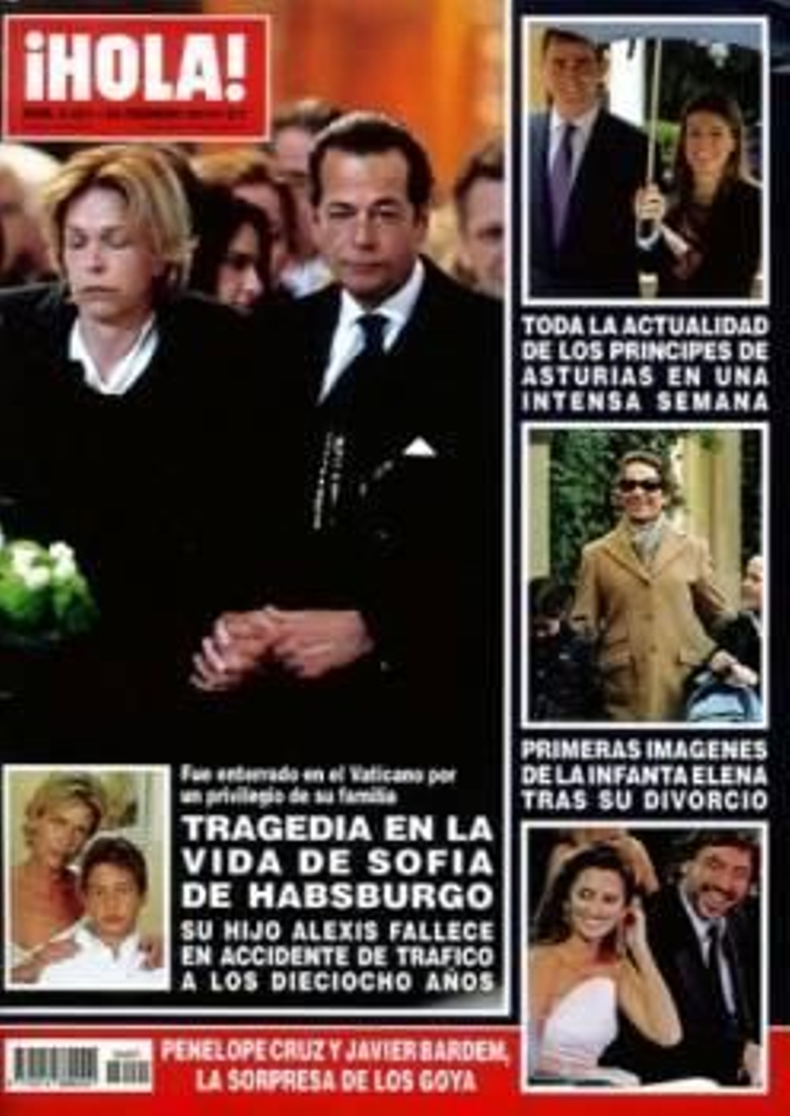 La revista ¡Hola! se hace eco en su portada del fatal suceso.