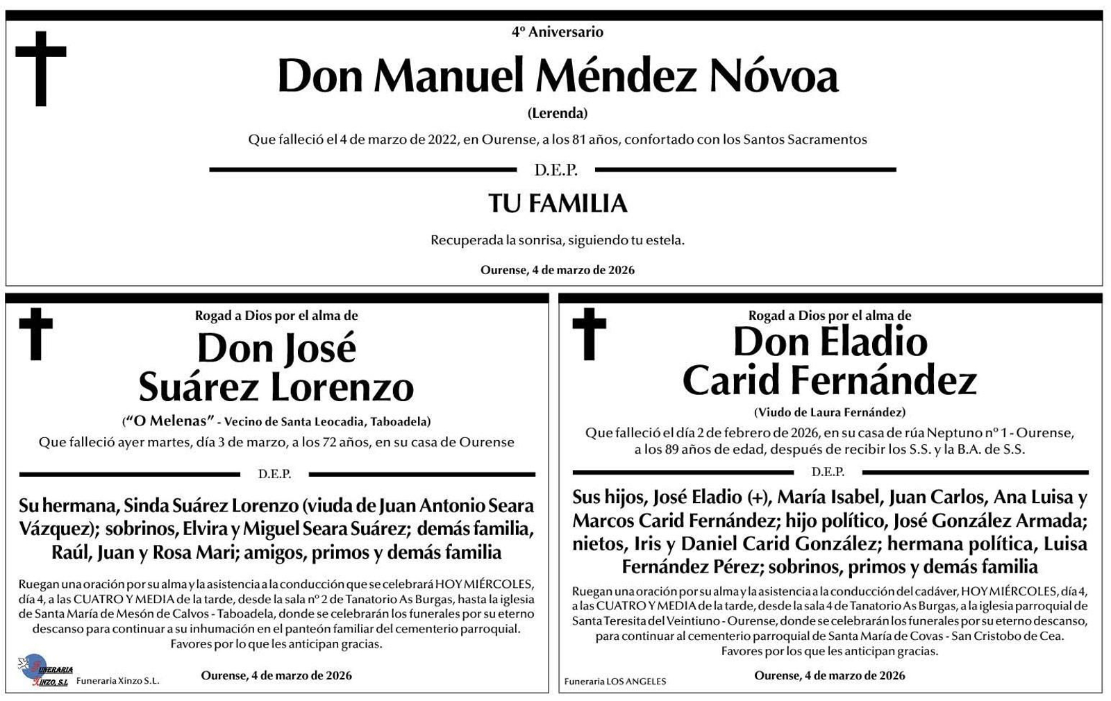 Esquelas La Región.