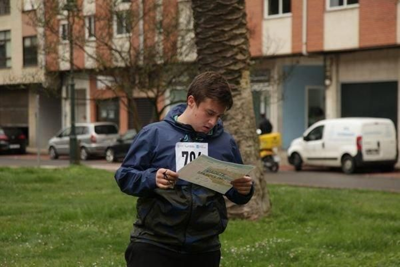 Barco de Valdeorras. 23/03/2018.- Prueba escolar de orientación. José Paz