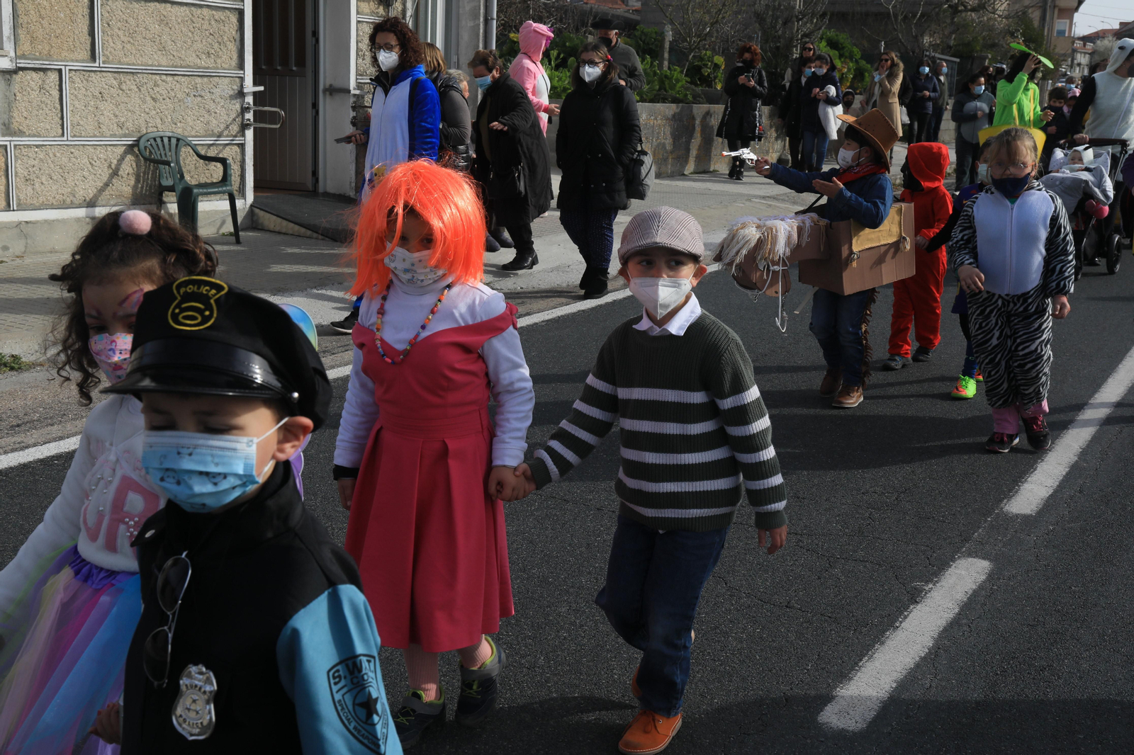 Desfile de entroido infantil en Cualedro. José Paz