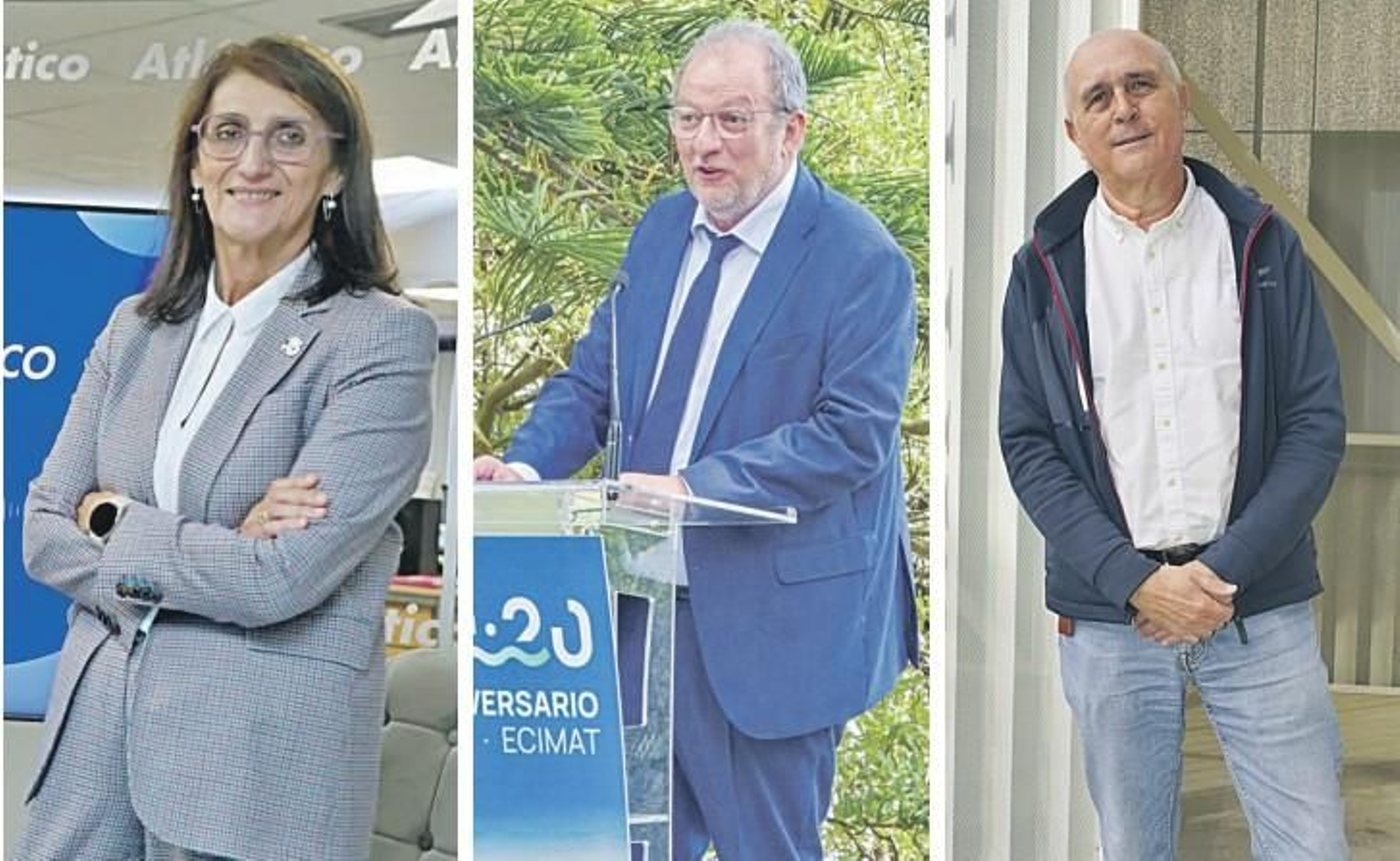 De izquierda a derecha: Ángeles Sanromán (Cintecx), Daniel Rey (CIM) y Martín Llamas (atlanTTic).