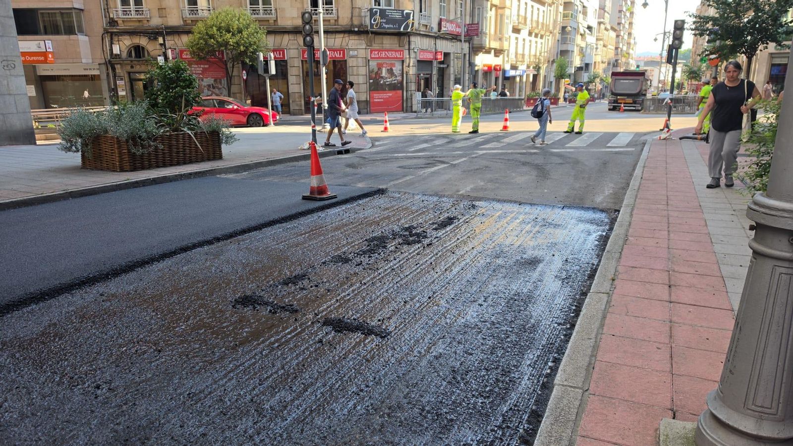 Obras de infraestructura en el eje de Curros Enríquez, Concejo y Xoán XXIII.