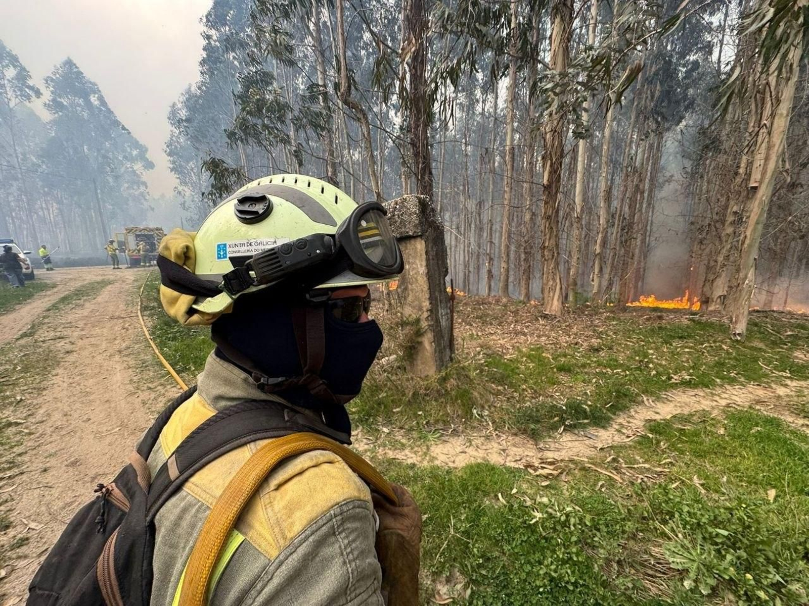 Galería | Las llamas devoran el monte Galleiro, entre Mos, Ponteareas y Pazos de Borbén