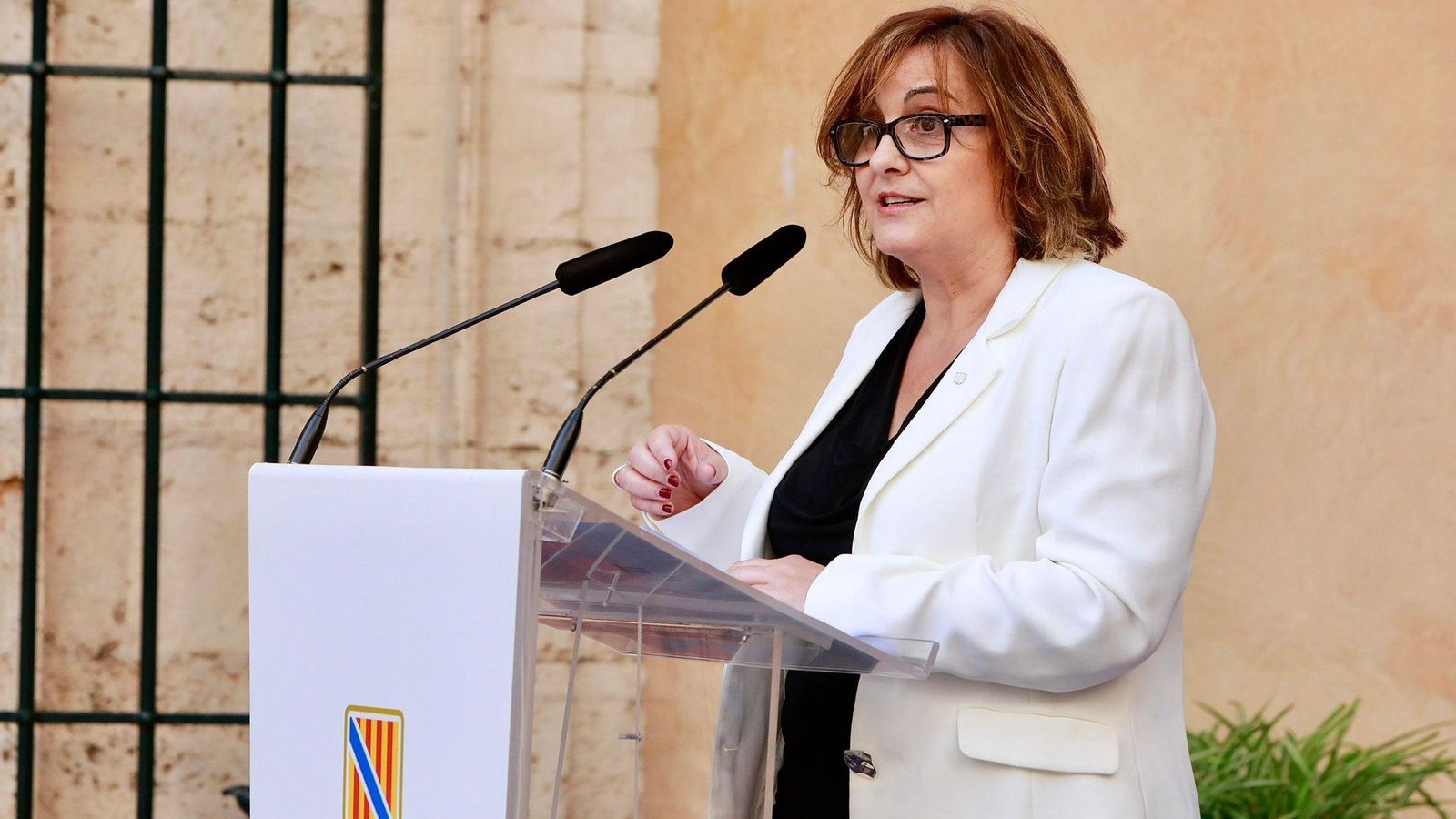 La vicepresidenta y consejera de Presidencia durante una intervención pública