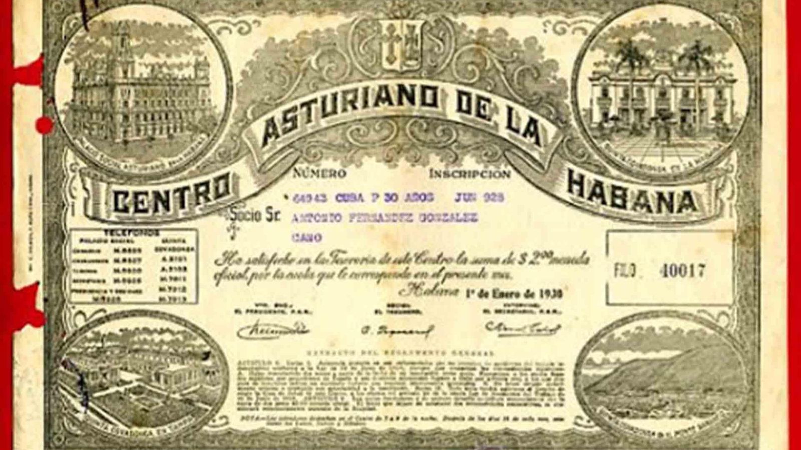 Cuba Recibo Centro Asturiano web
