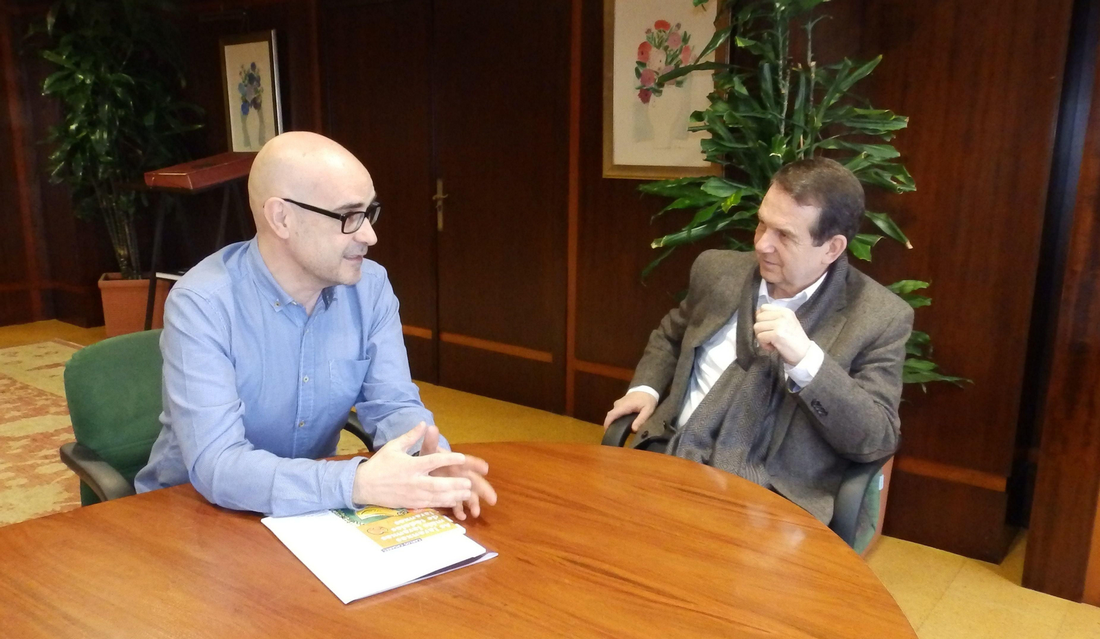 Francisco Castro, durante o encontro de onte co alcalde.