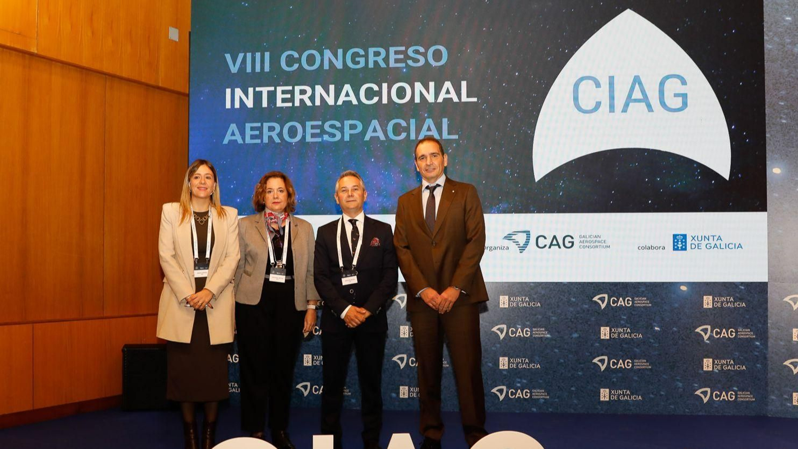 Jennifer Glez., CAG; Montserrat Mestres, AESA; Enrique Mallón, CAG; y Bruno Fernández, dtor. de Estratexia Industrial.