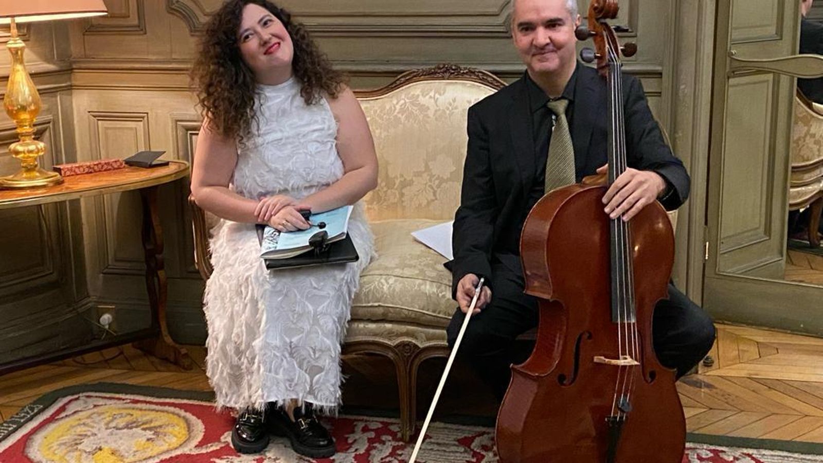 Laura Granero y Aldo Mata momentos antes de su actuación