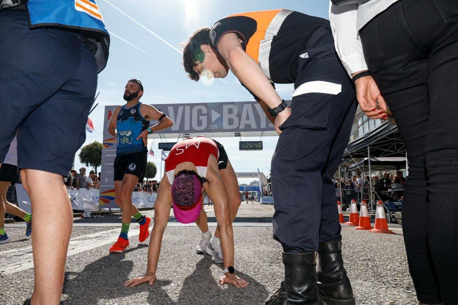 Extenuación por el esfuerzo y el calor.