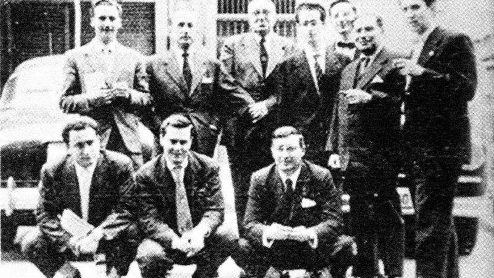 Brais Pinto con Otero Pedrayo en Ben-Cho-Shey.