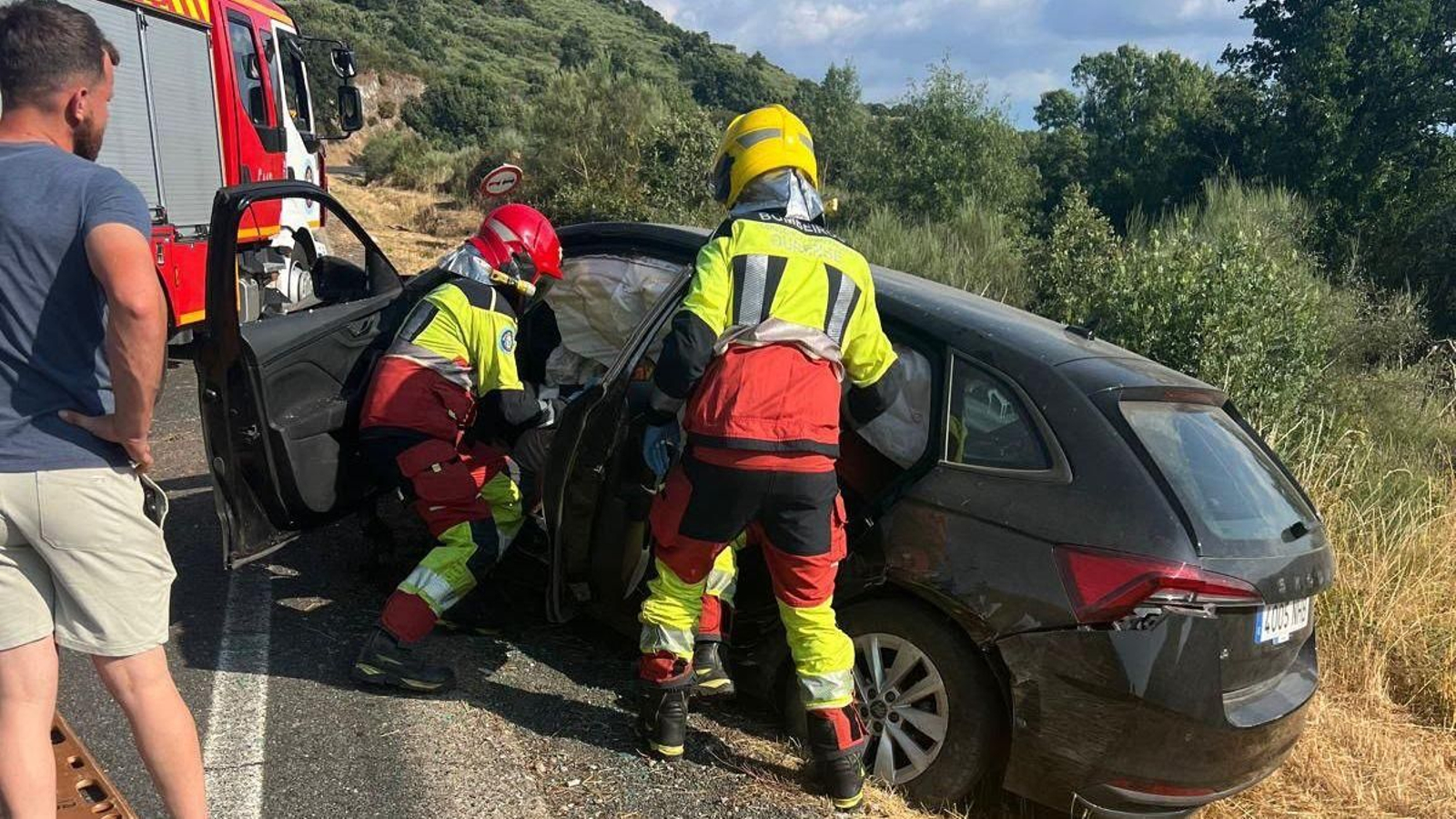 Imagen del accidente de tráfico en Trasmiras