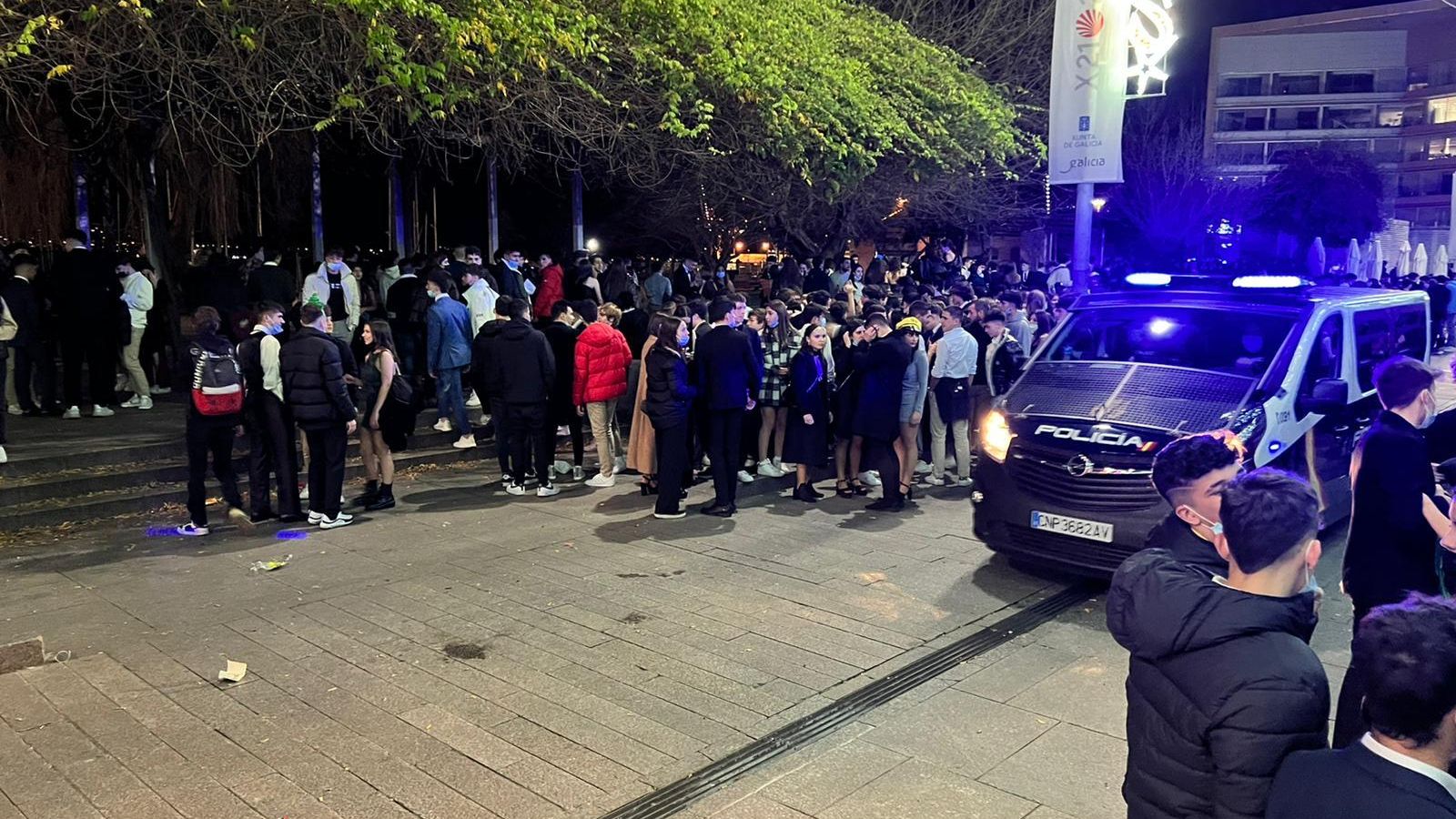 Fin de Año en Vigo con algunas aglomeraciones.