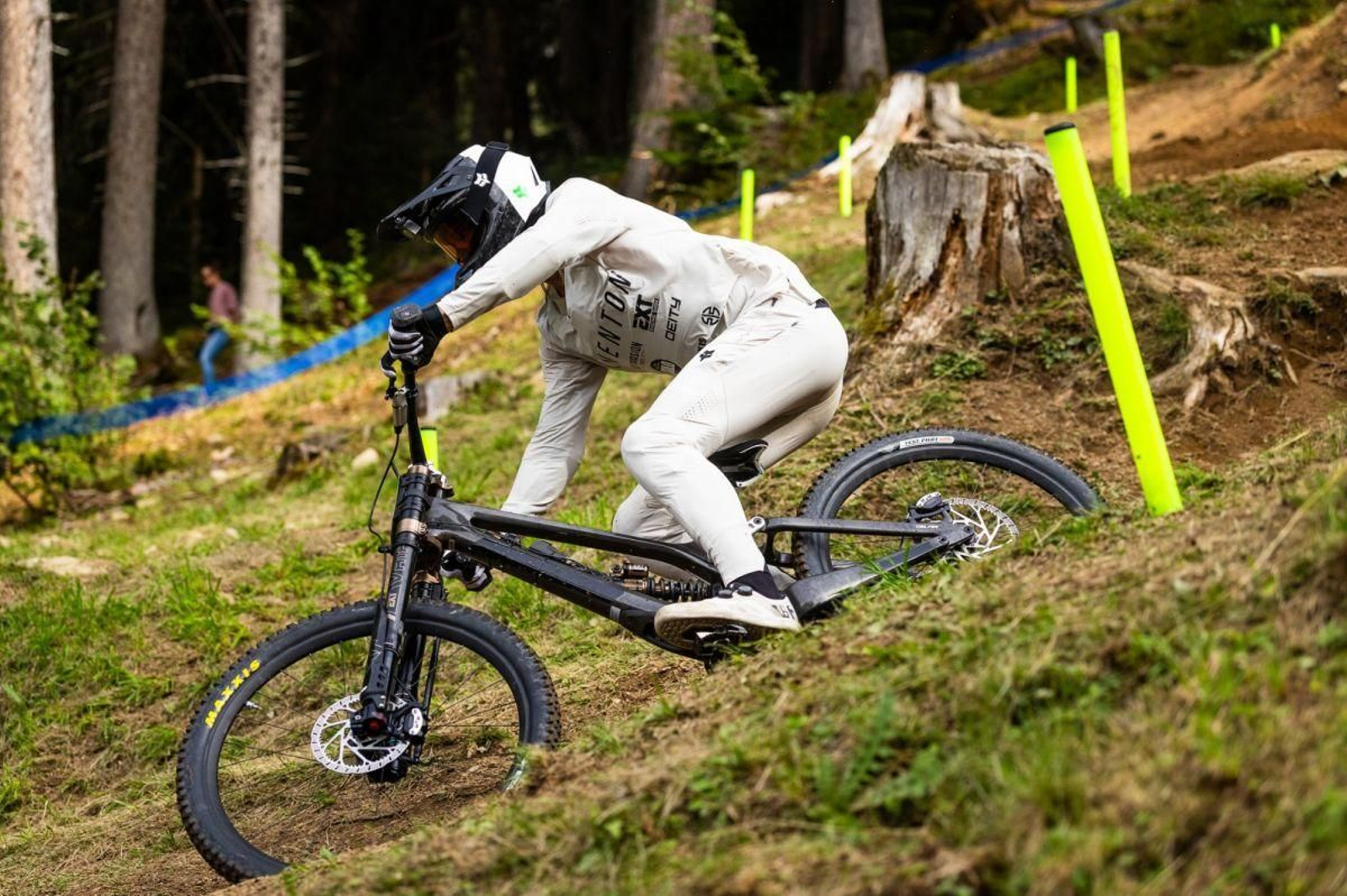 Ángel Suárez, durante un tramo en el Mundial de Val di Sole.