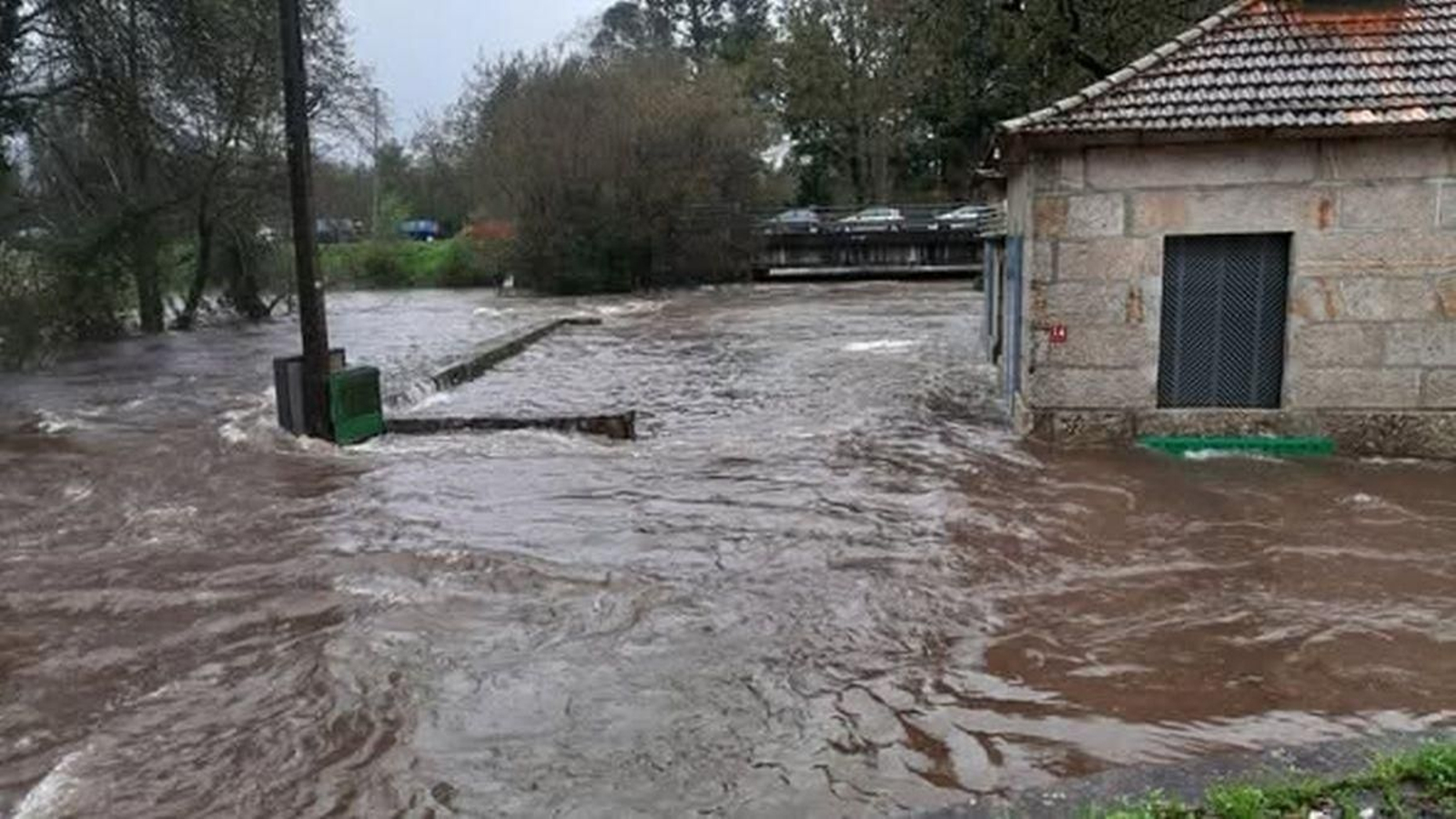 Una imagen de una de las inundaciones sufridas en el municipio de Gondomar.