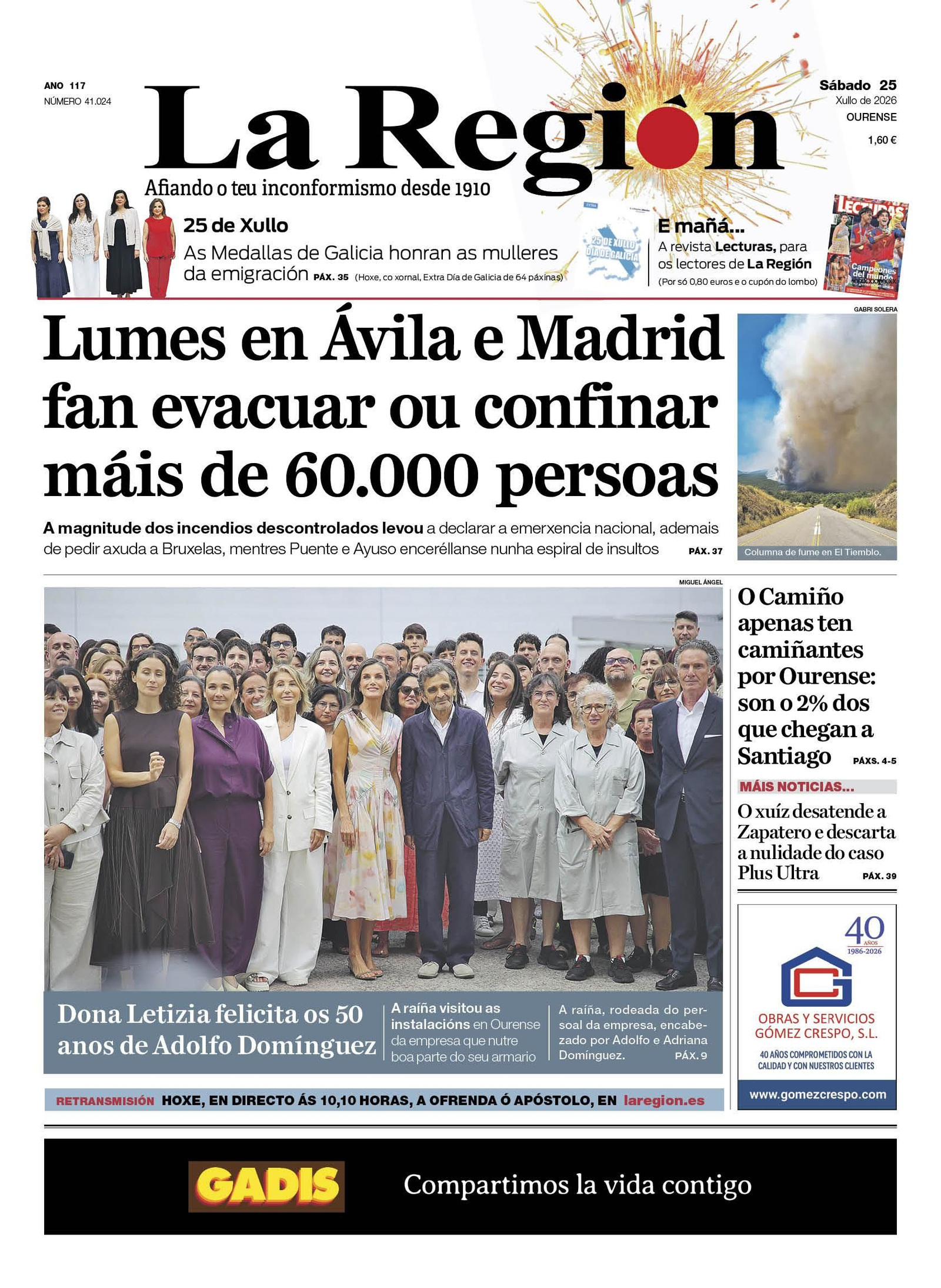 A portada de hoxe