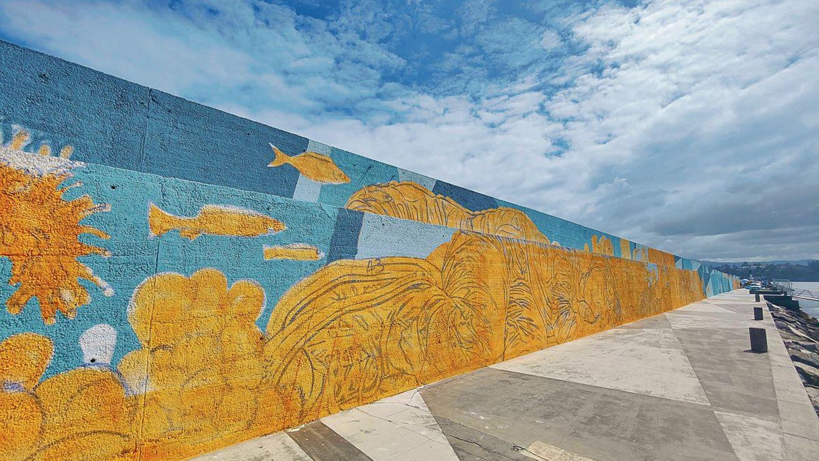 Una imagen del mural.