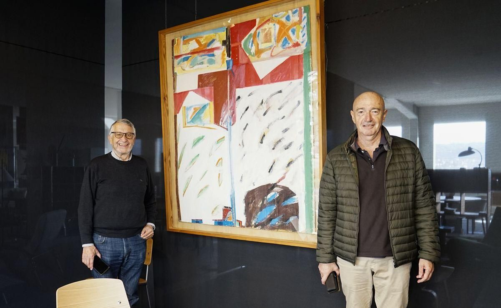 Luis Sirvent y Ángel Cerviño, con la obra destacada de Guillermo Monroy en SVT.