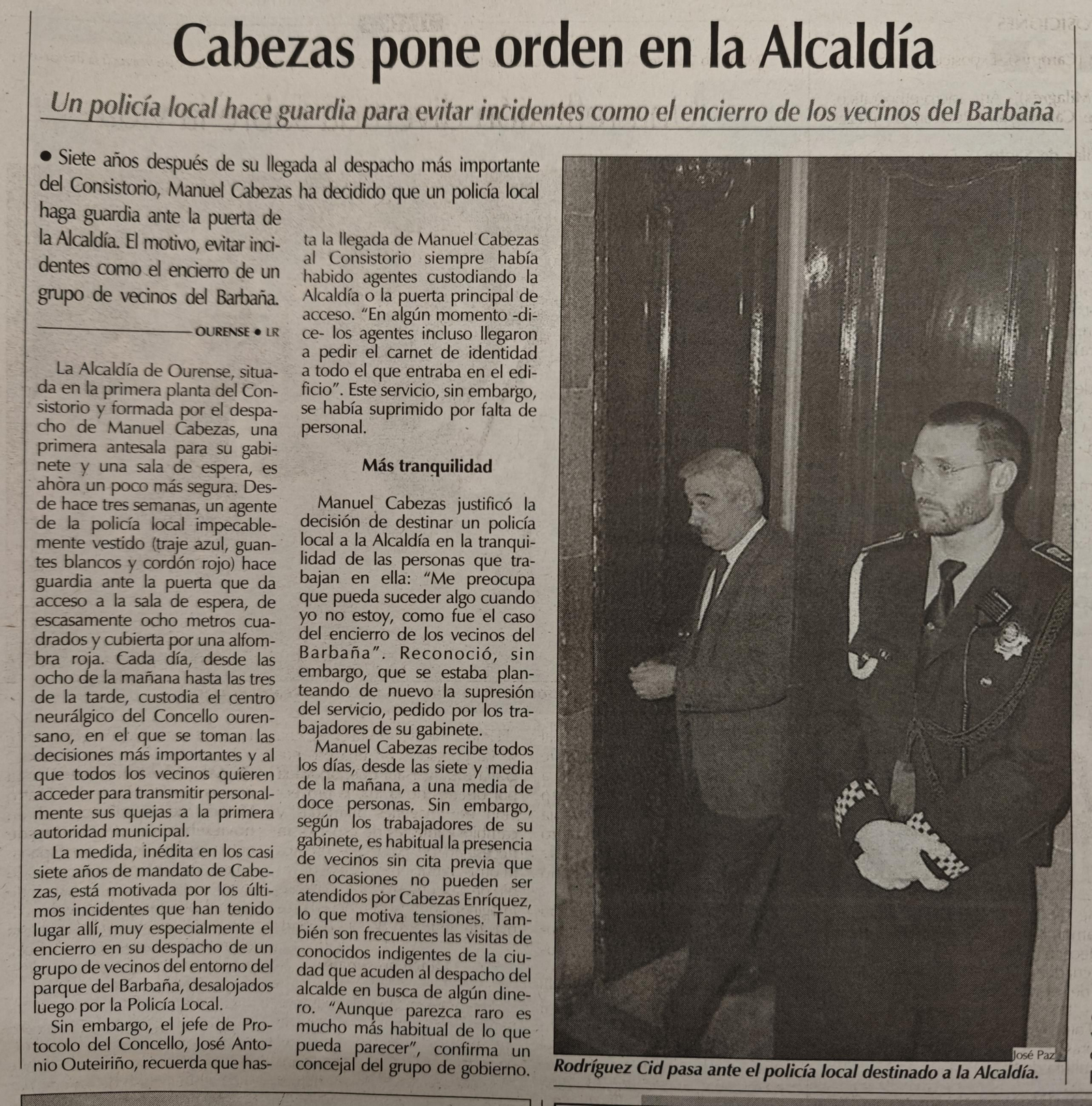 Un recorte de la época.