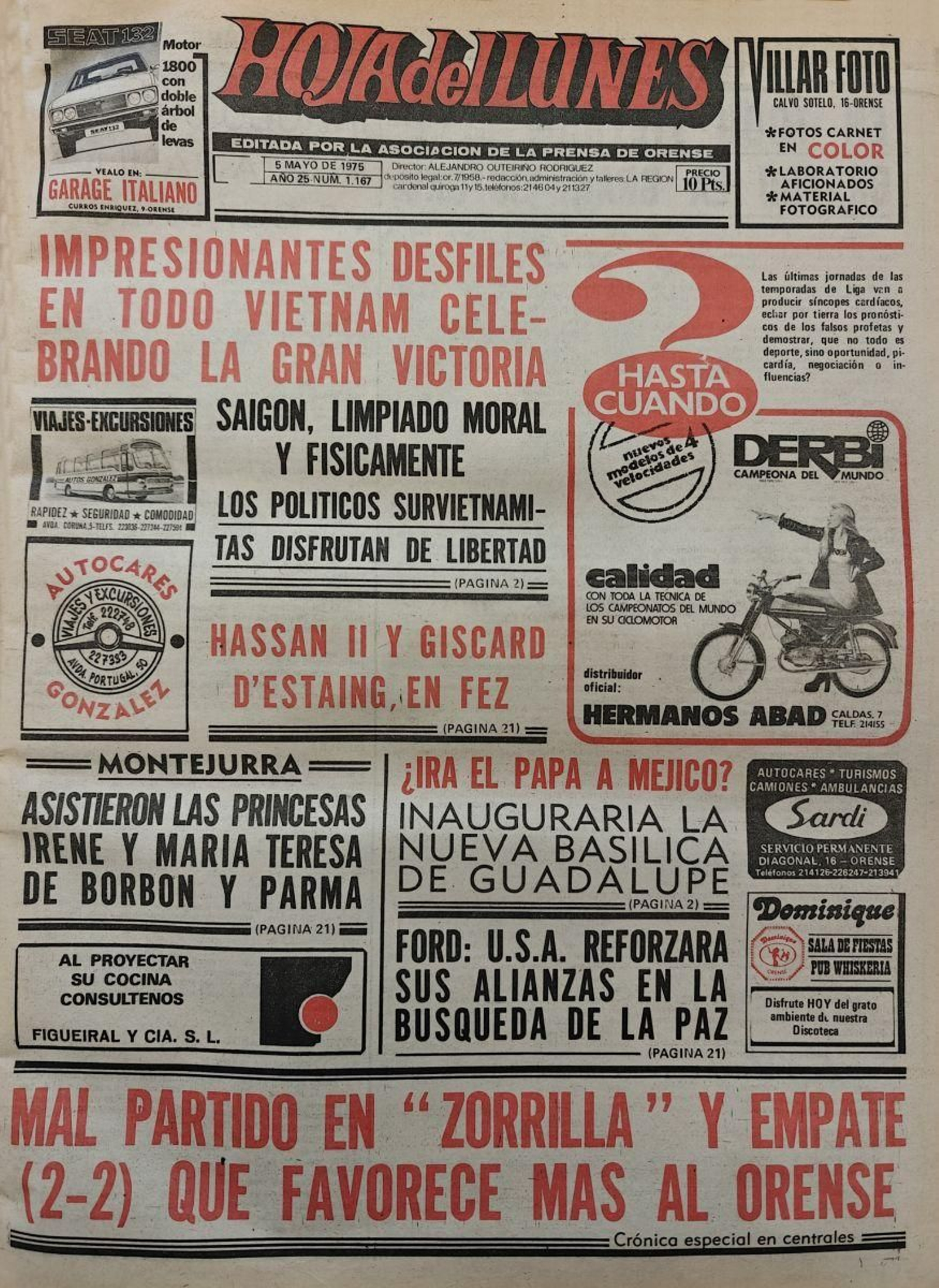 La portada de 1975