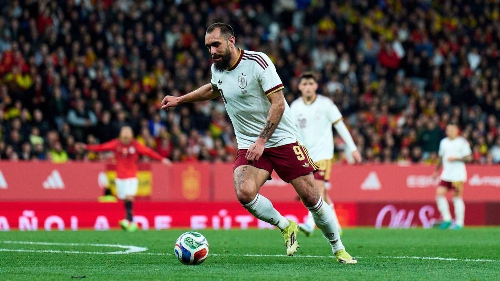 Borja Iglesias, delantero del Celta, entró en el campo en el minuto 62 pero no pudo marcar.