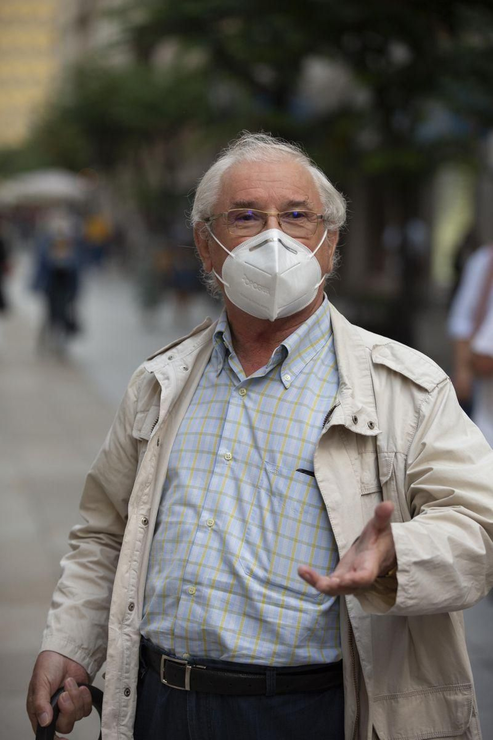 Ourense. 14/09/2020. Inauguración de la exposición sobre Domingo de Andrade en el Paseo, organizada por el Colexio de Arquitectos.En la foto Ramón Yzquierdo. Foto: Xesús Fariñas