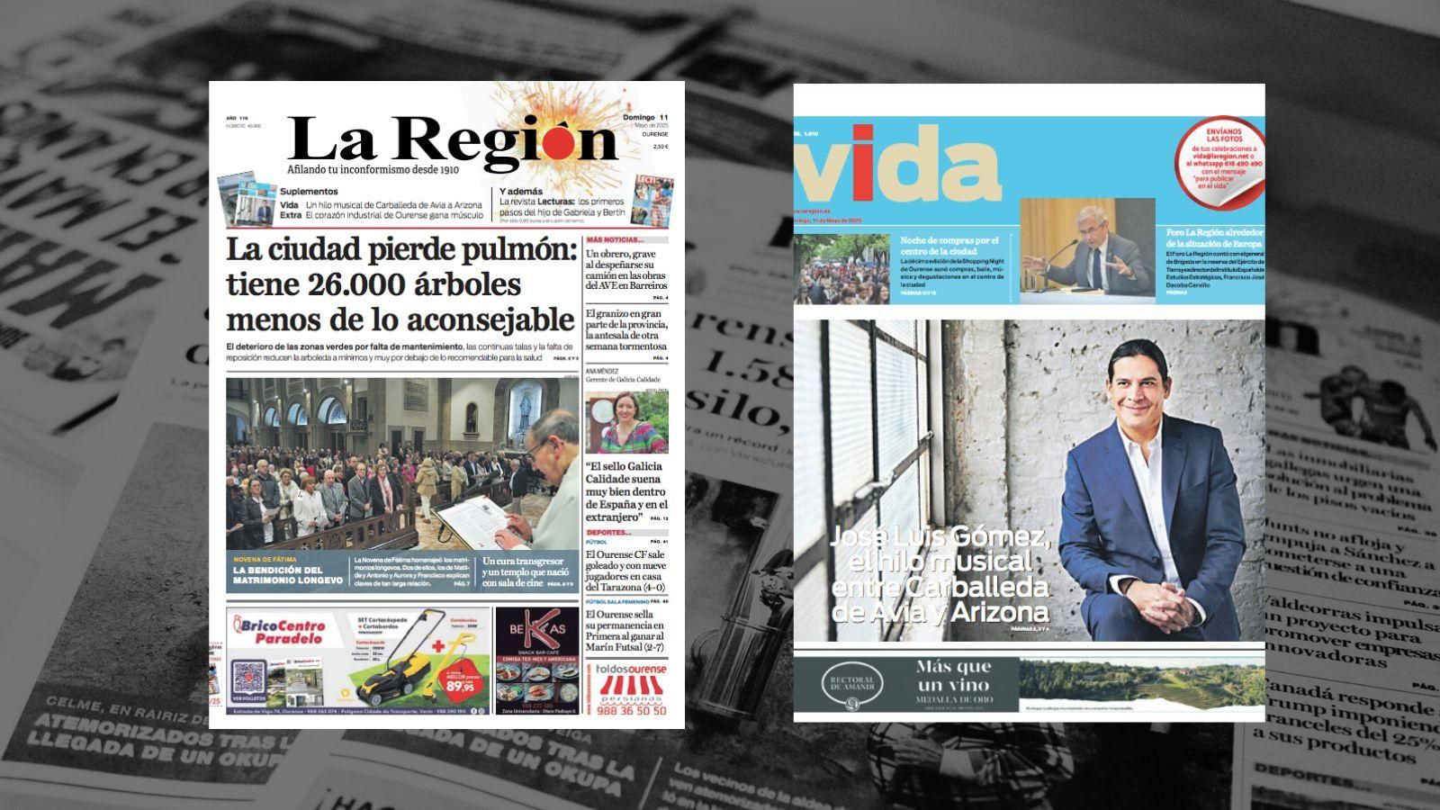 Las portadas de La Región de este domingo.