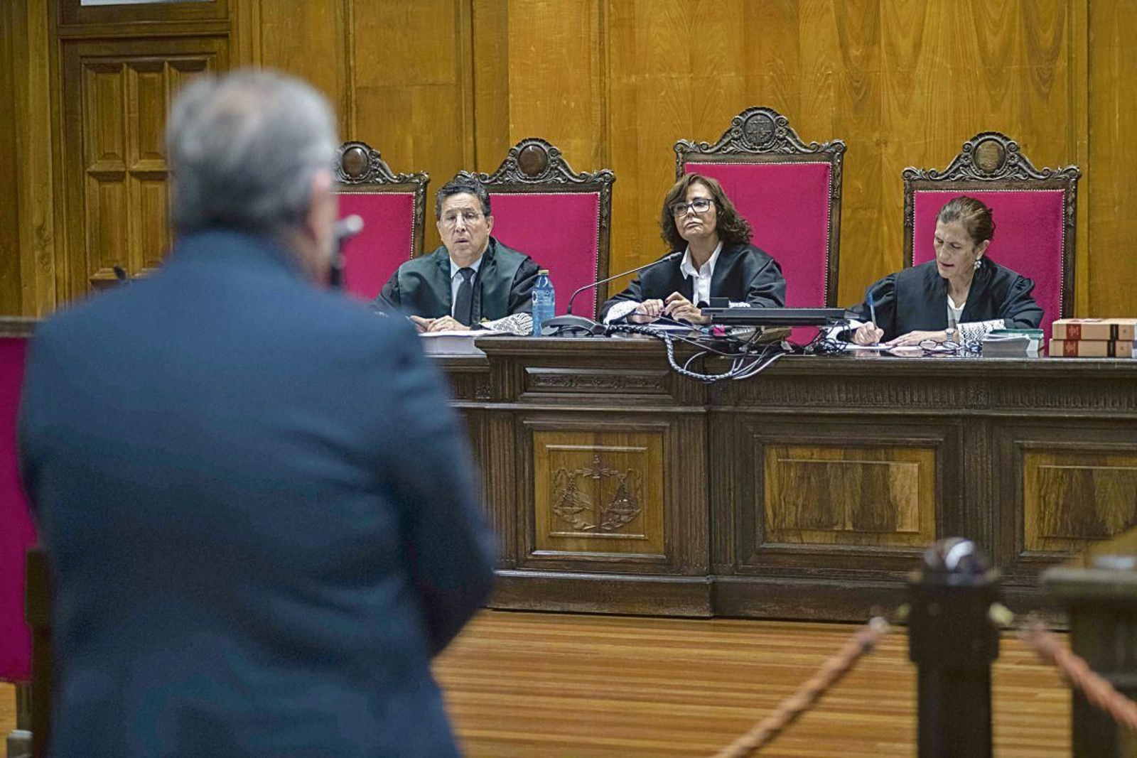 El alcalde de Verín, durante el juicio celebrado en la Audiencia Provincial.